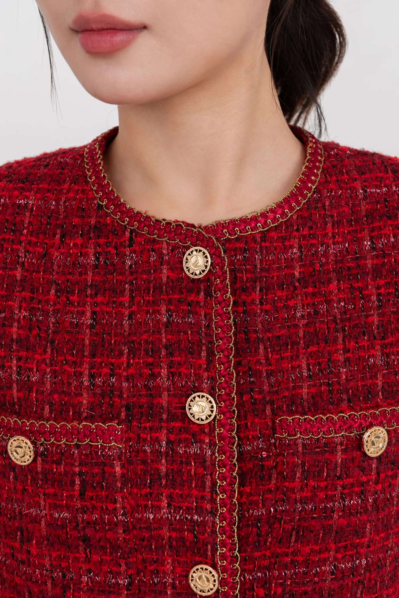 Áo khoác Tweed Red Classic