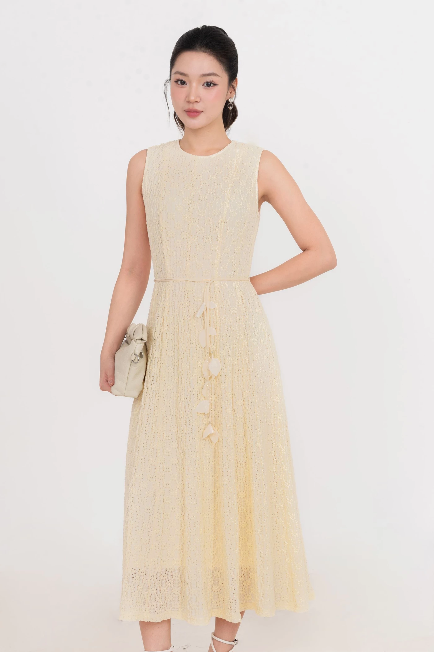 Đầm thun ren Golden Lace