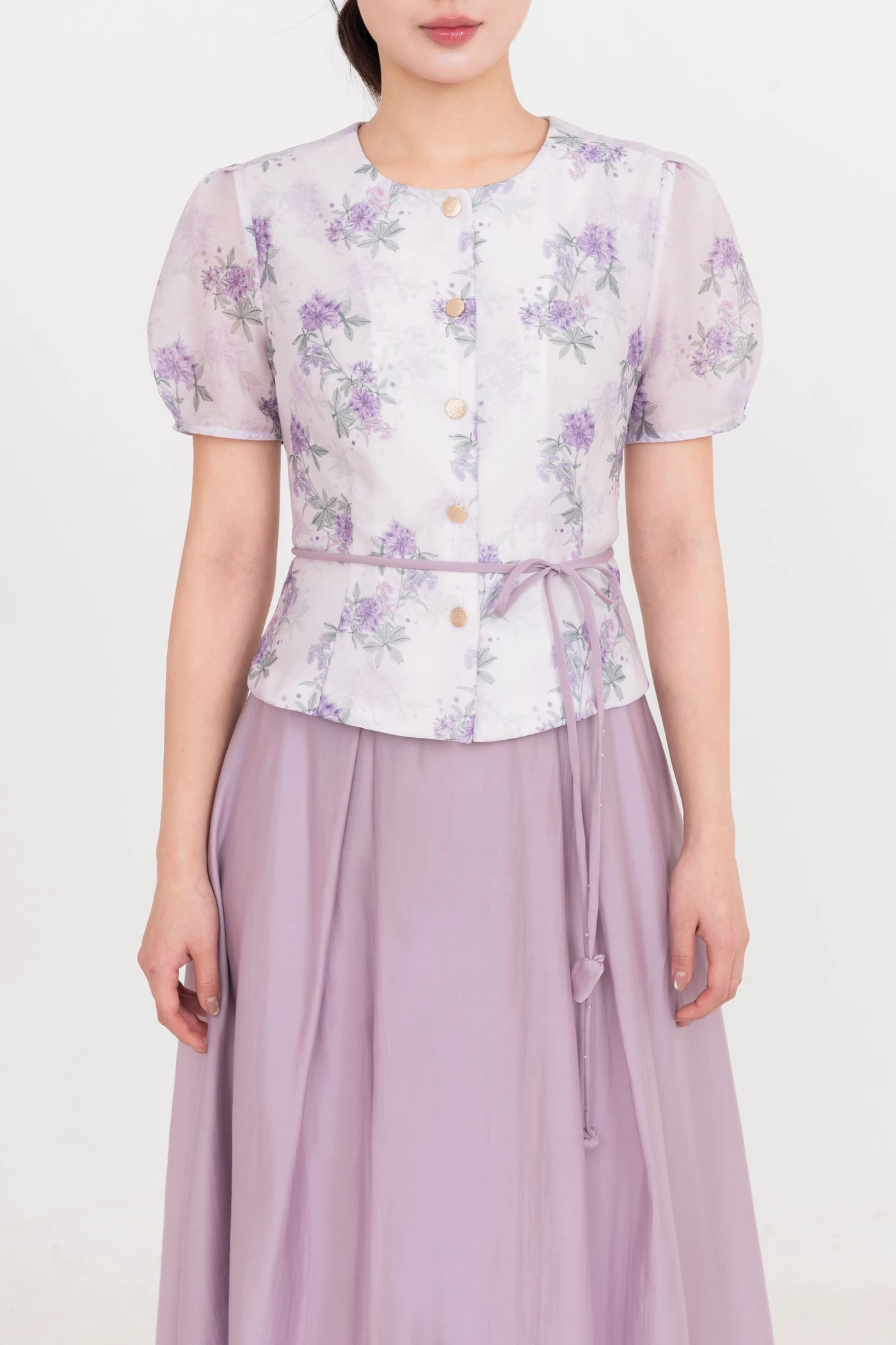 Chân váy lụa xếp ly Spring Waltz