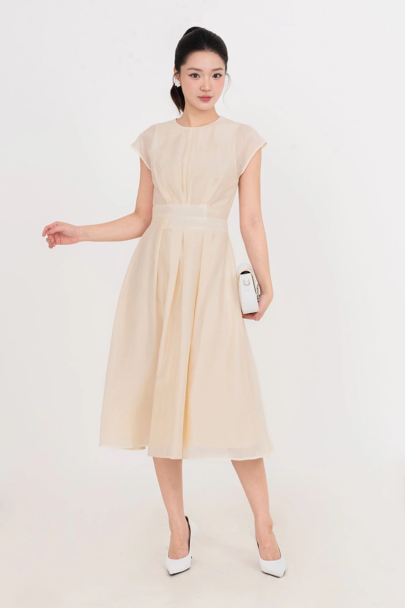 Tencel Alina Dress - Đầm lụa tay hến