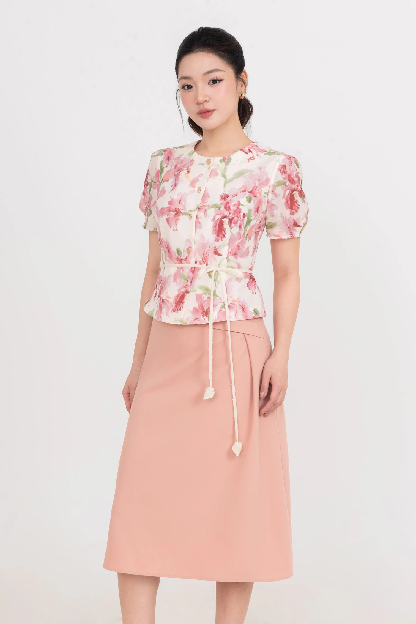 Áo sơ mi lụa Spring Aura