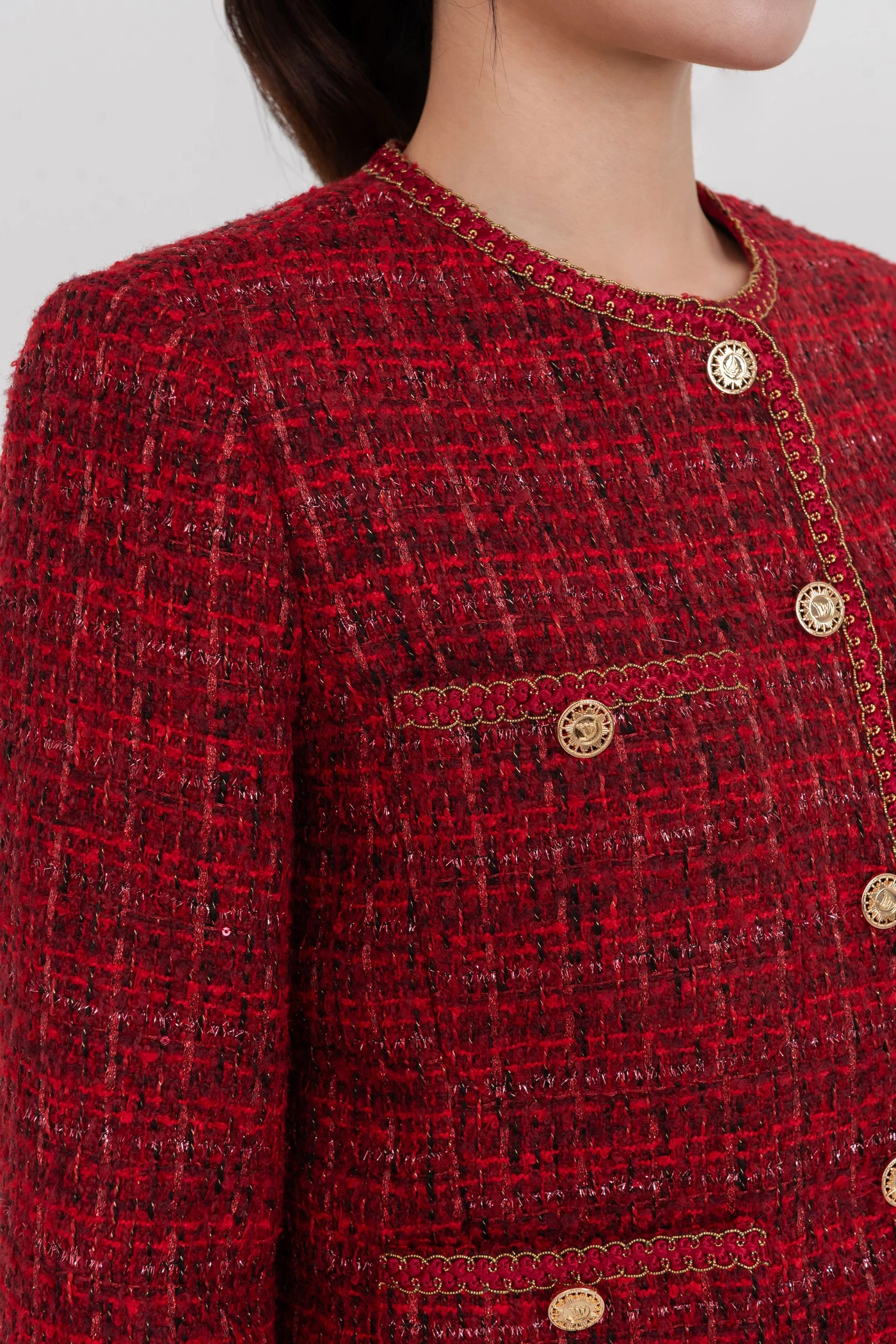 Áo khoác Tweed Red Classic