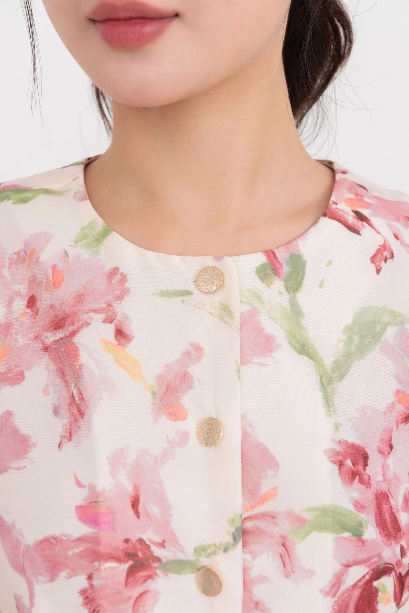 Áo sơ mi lụa Spring Aura