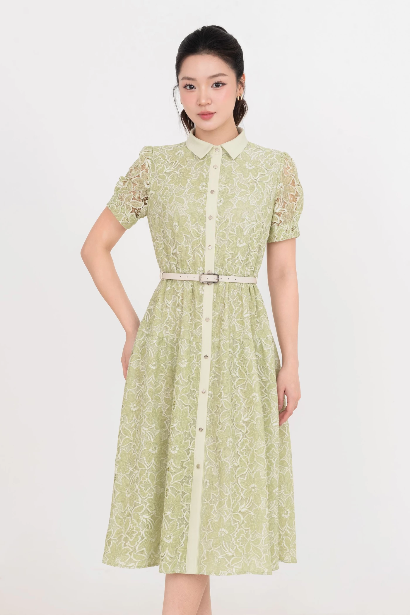 Đầm hoa xanh Spring Pastel