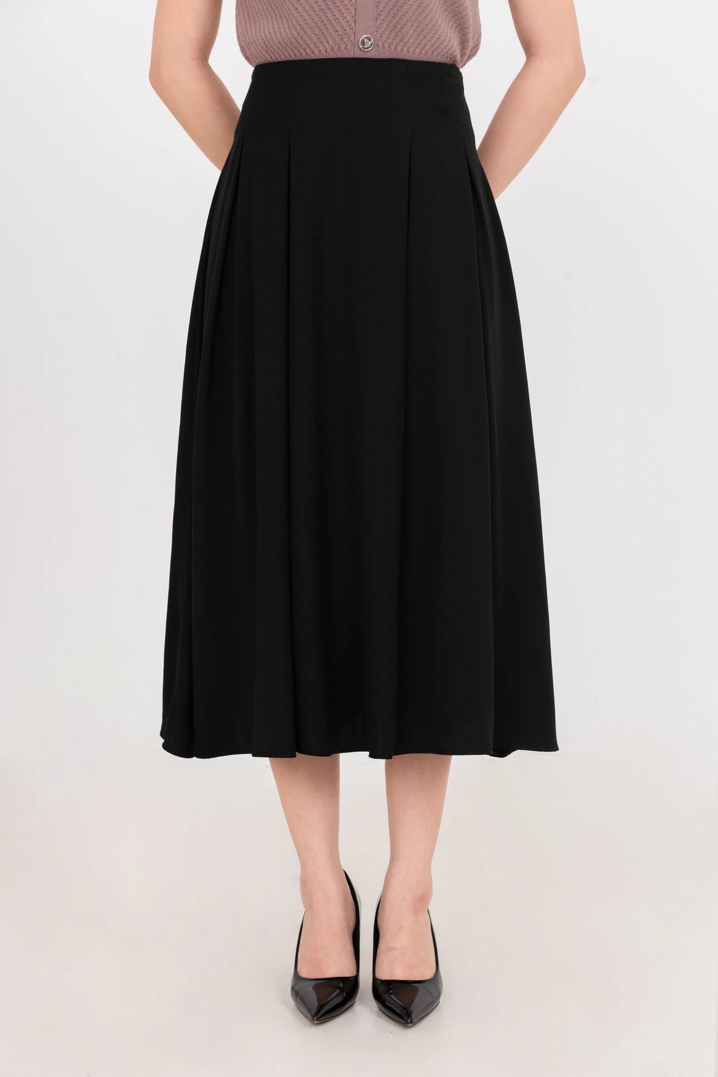 Chân váy xếp ly dài Soft Flow