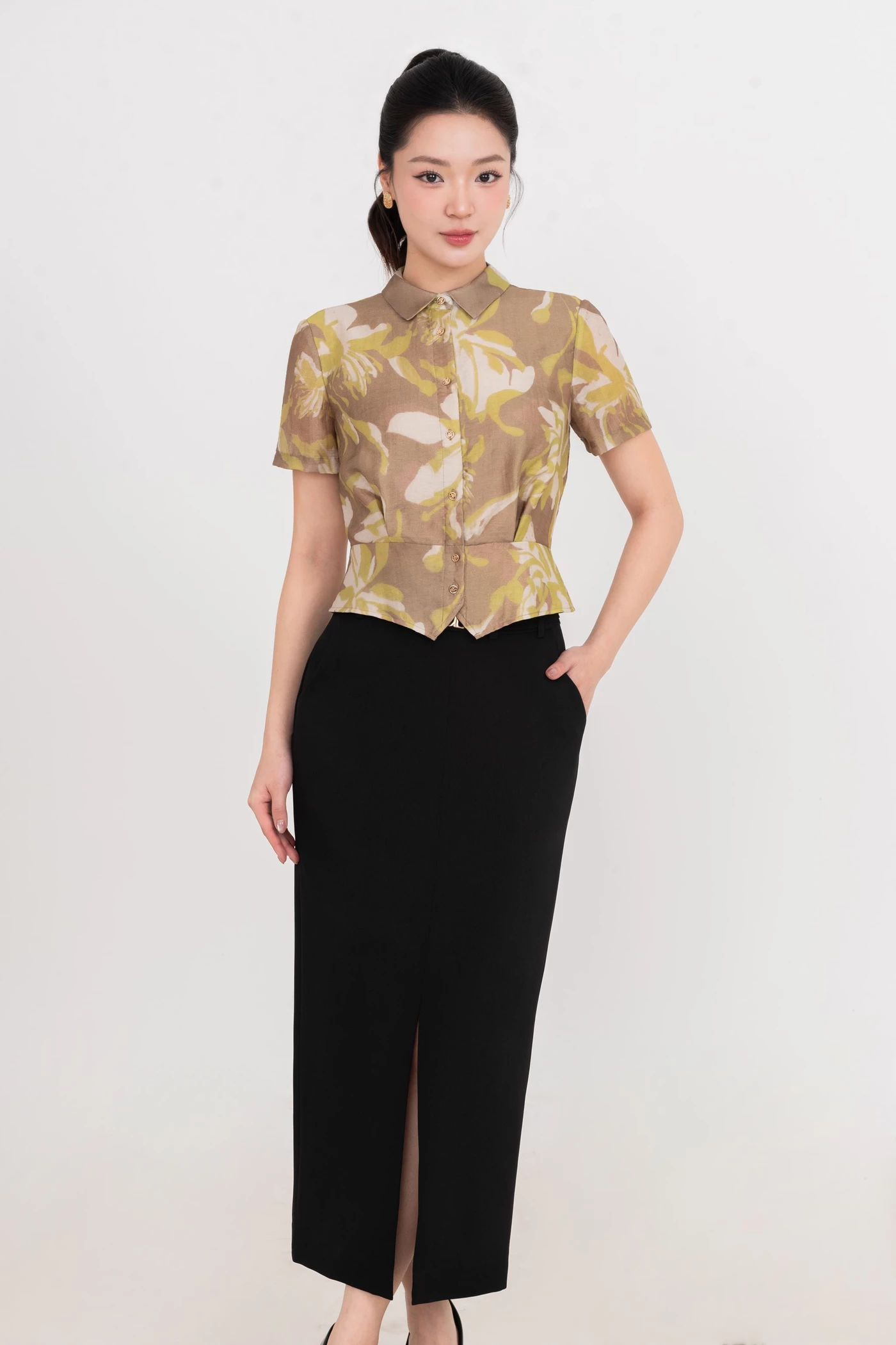 Áo sơ mi họa tiết Spring Mosaic