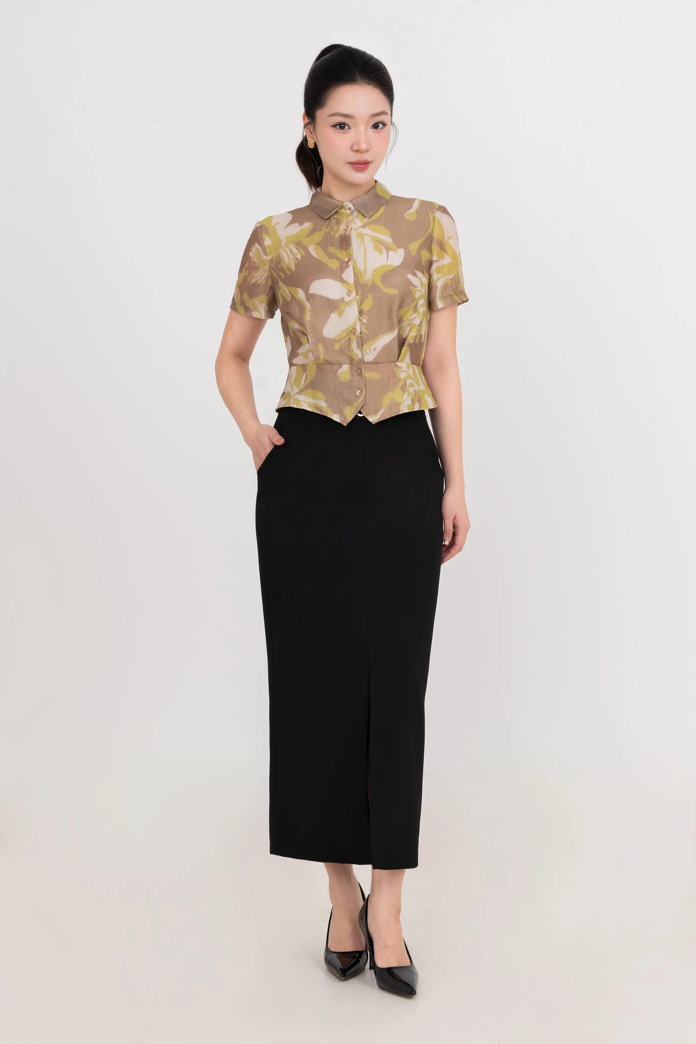 Áo sơ mi họa tiết Spring Mosaic