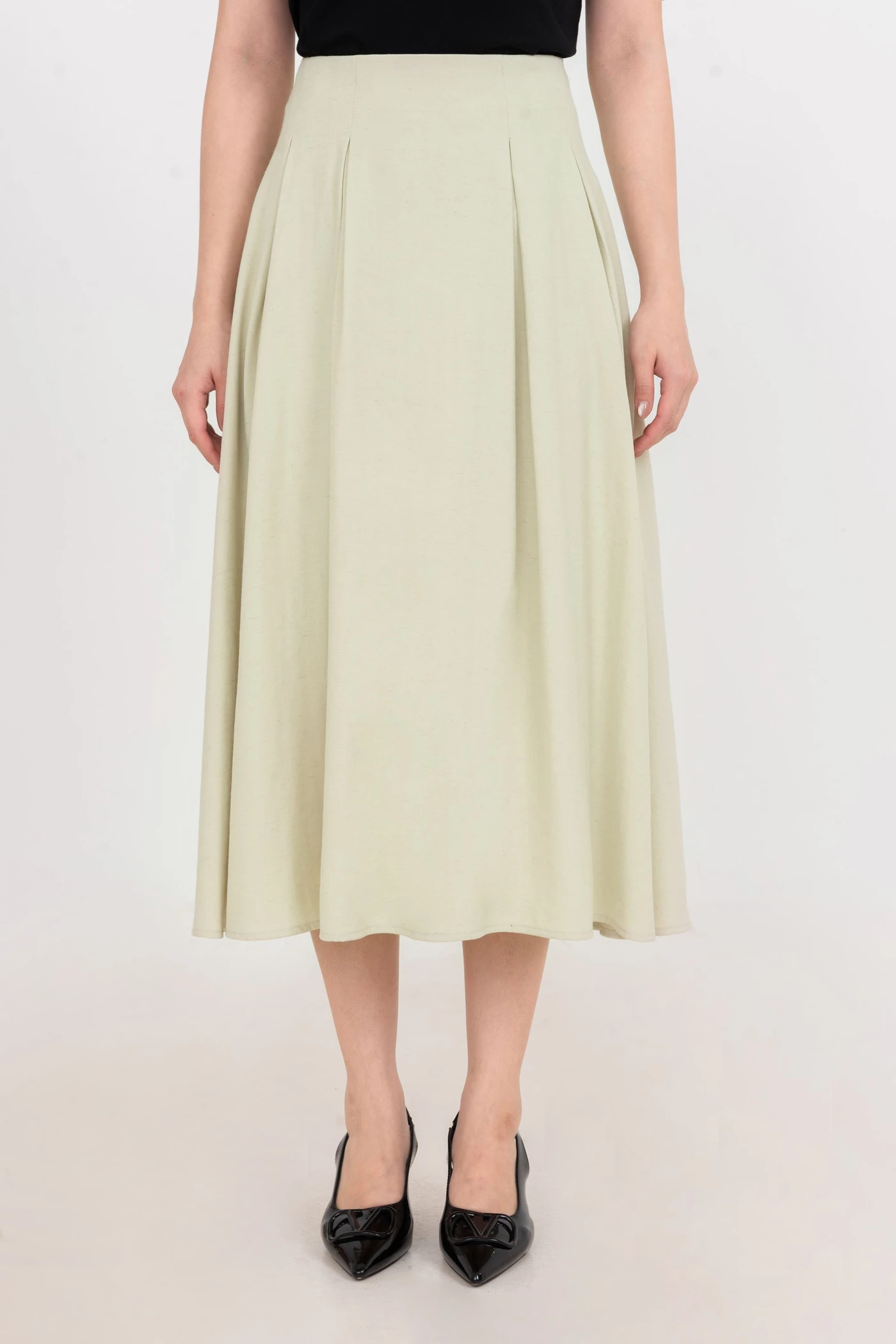 Chân váy xếp ly dài Soft Flow