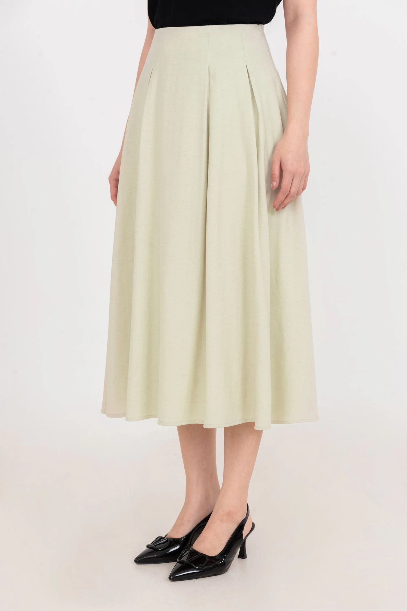 Chân váy xếp ly dài Soft Flow