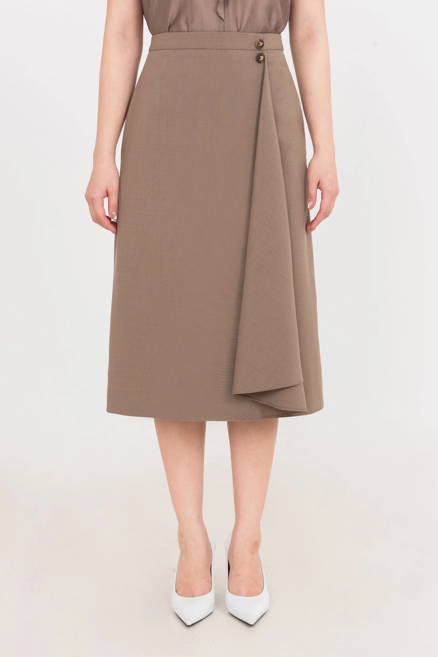 Chân váy xếp ly Mocha Brown