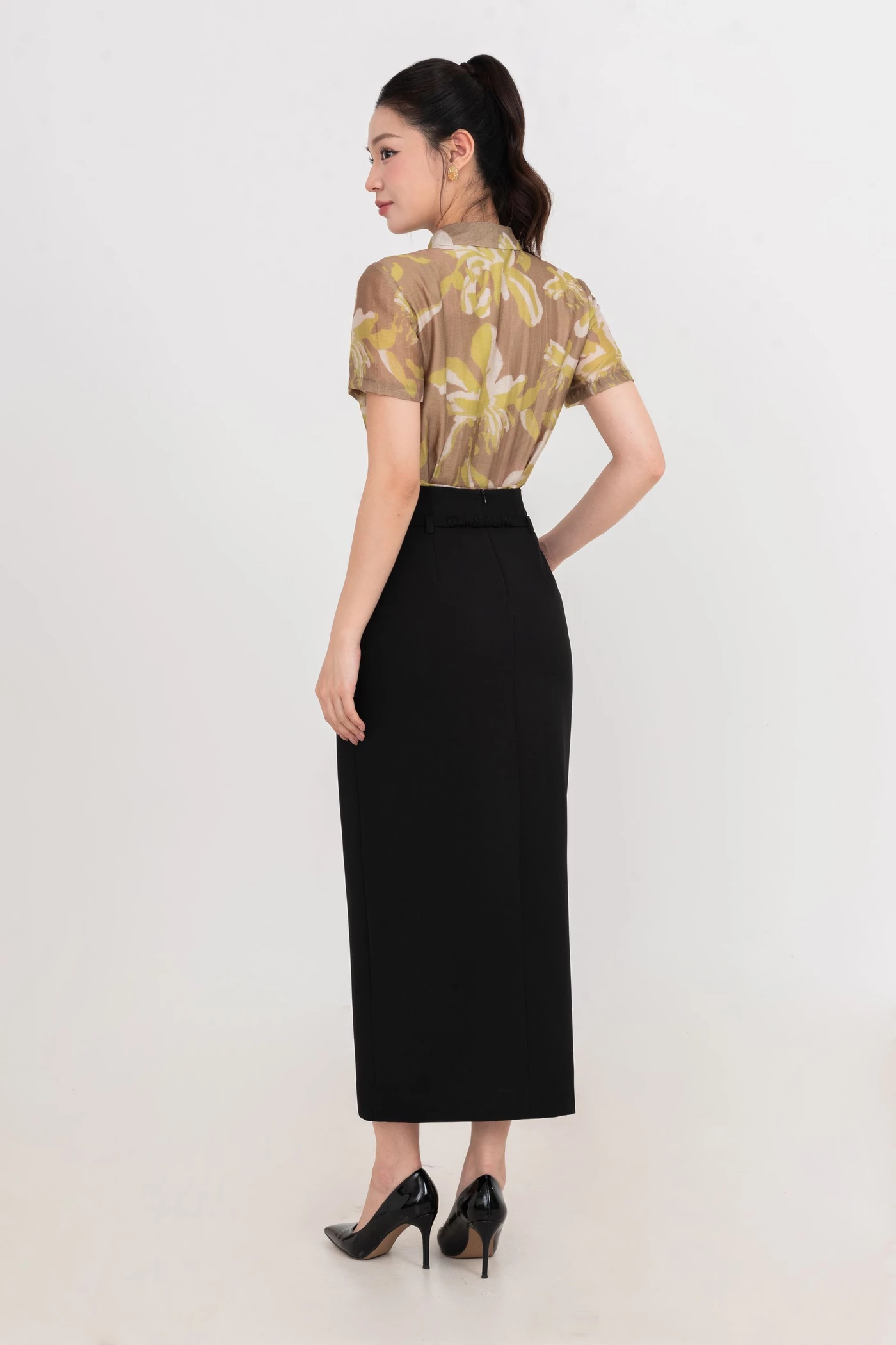 Chân váy bút chì dáng dài Refined