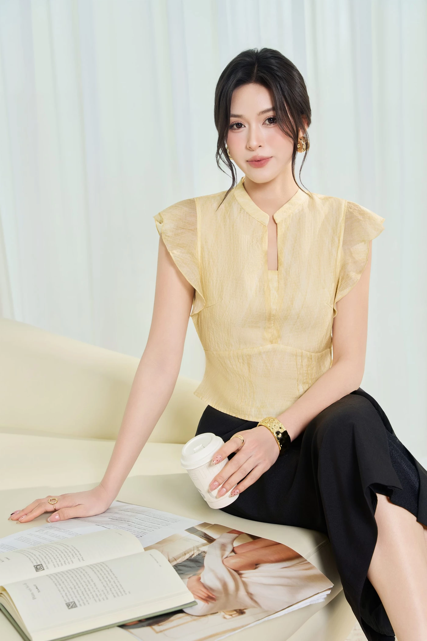 Áo sơ mi Soft Ruffle