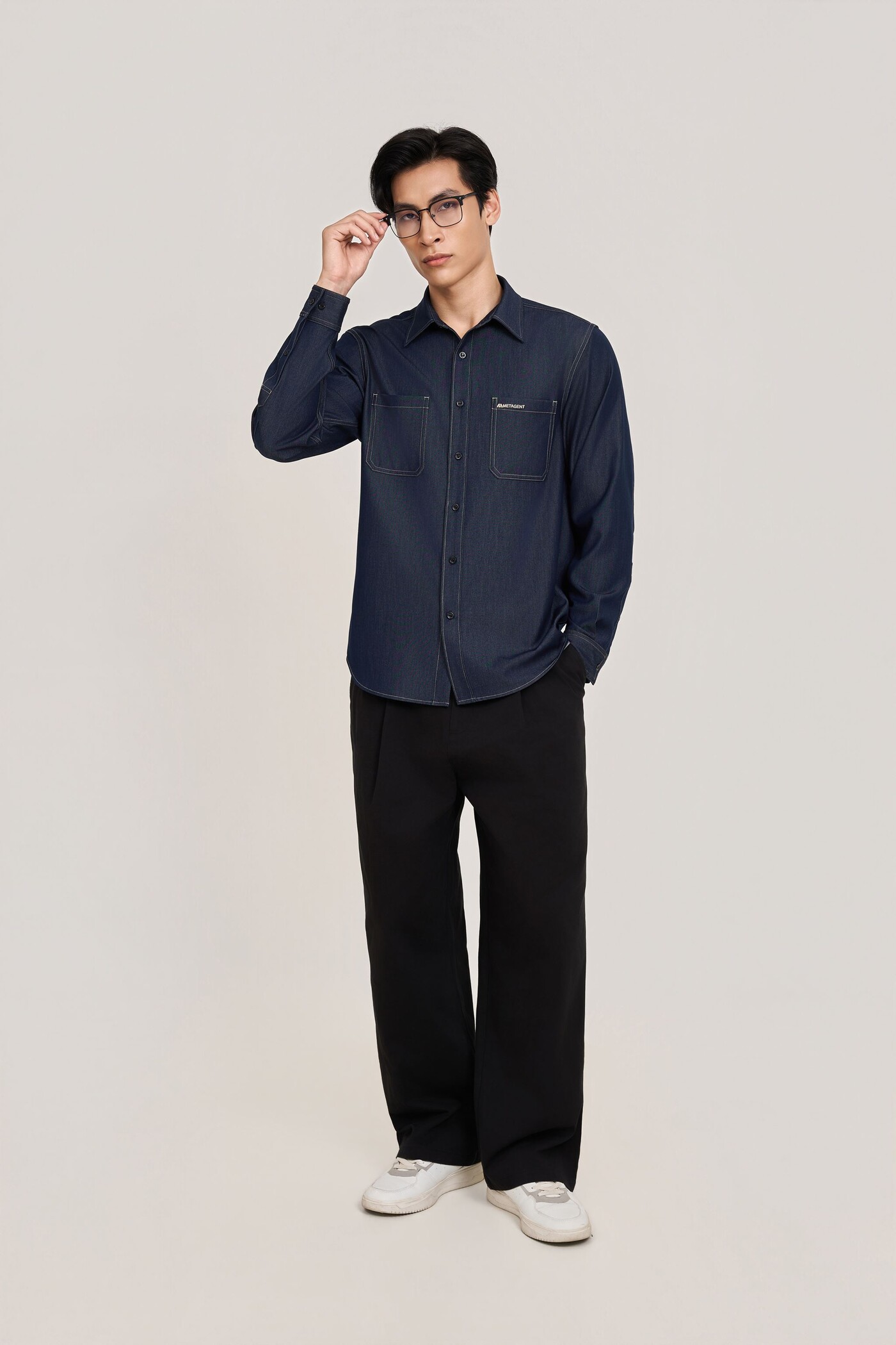 Áo sơ mi Denim Cross