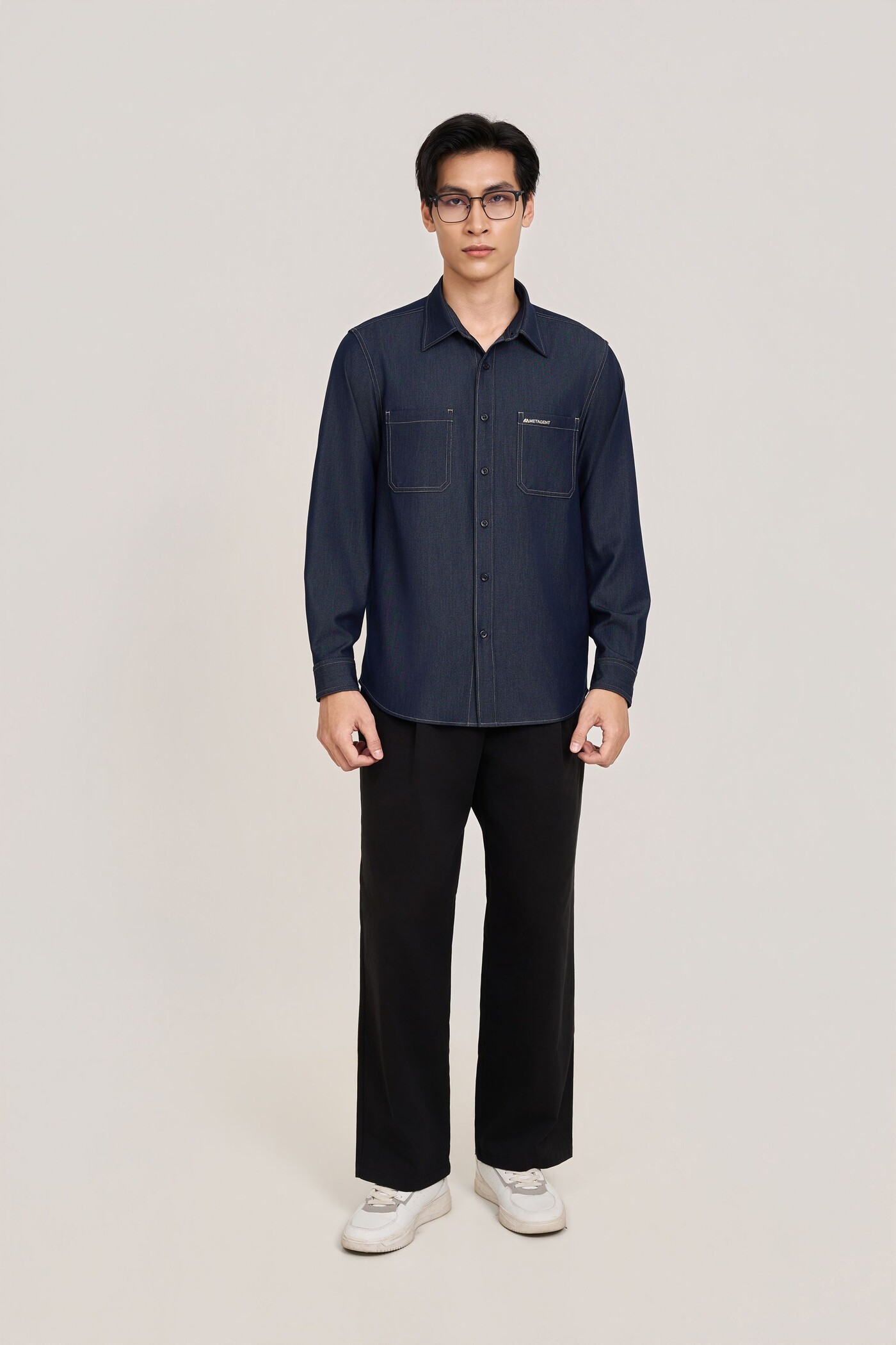 Áo sơ mi Denim Cross