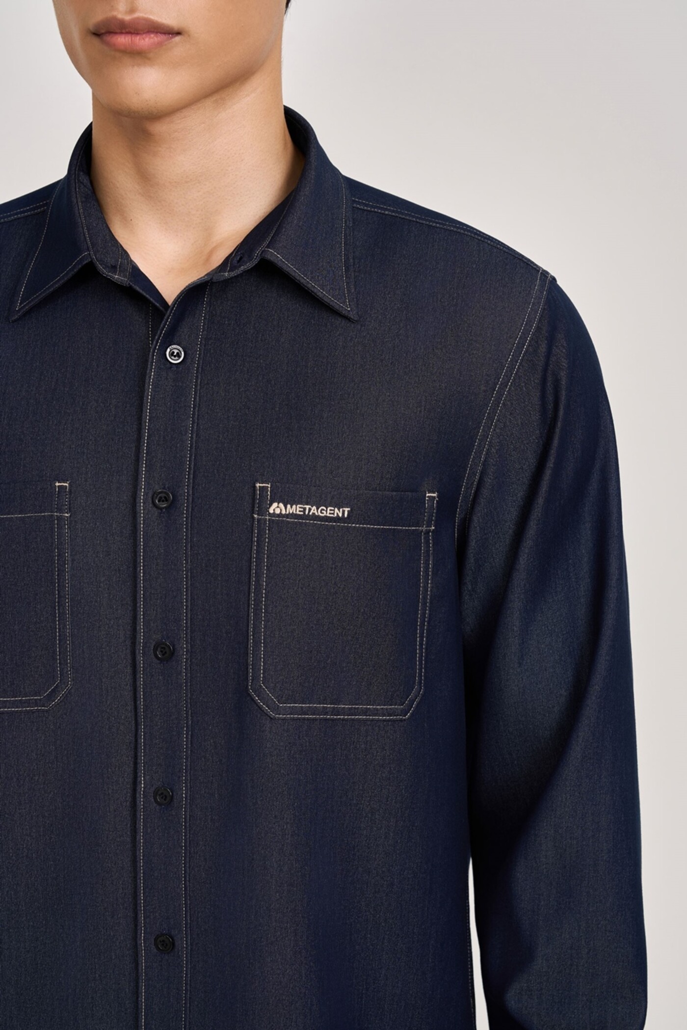 Áo sơ mi Denim Cross