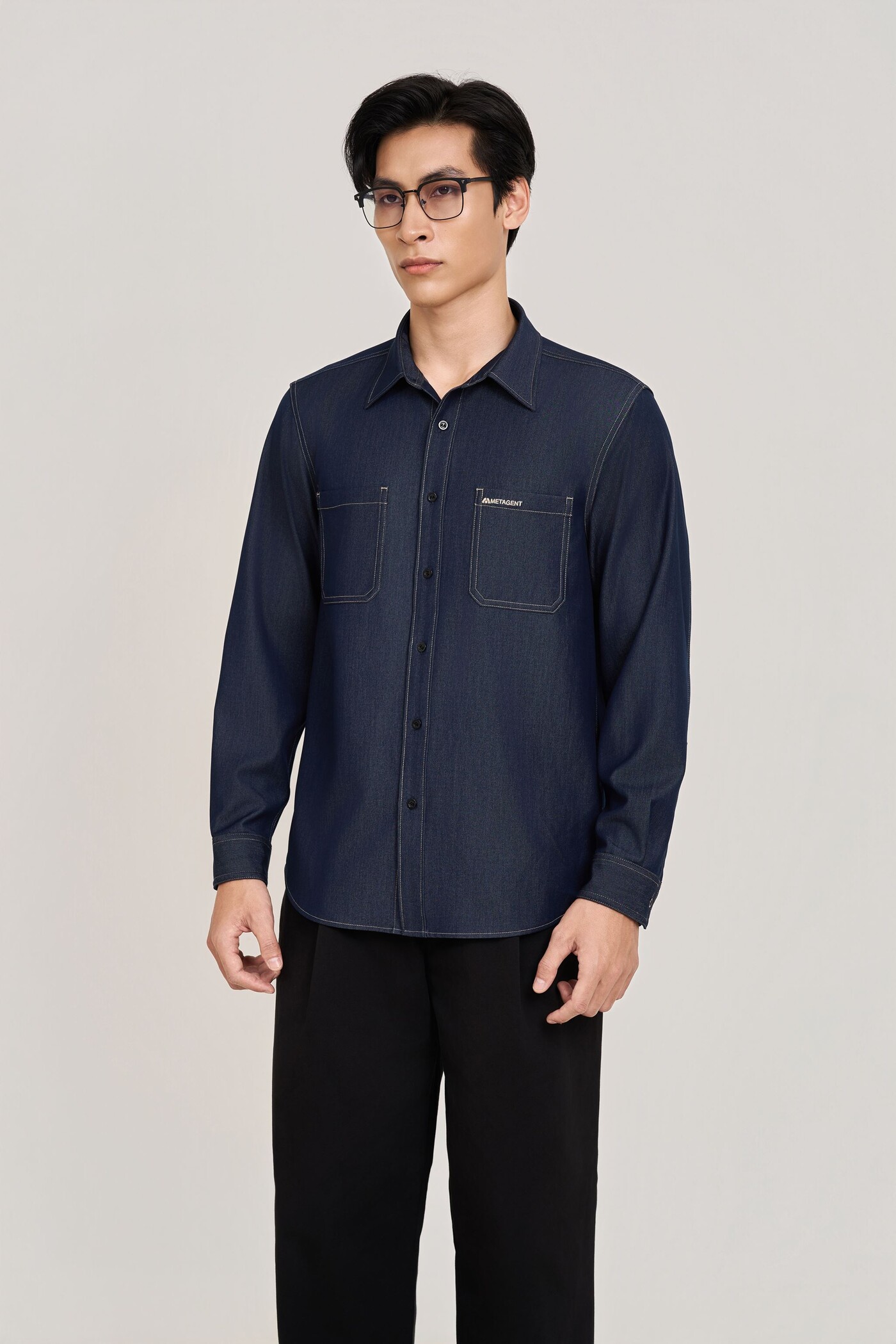 Áo sơ mi Denim Cross