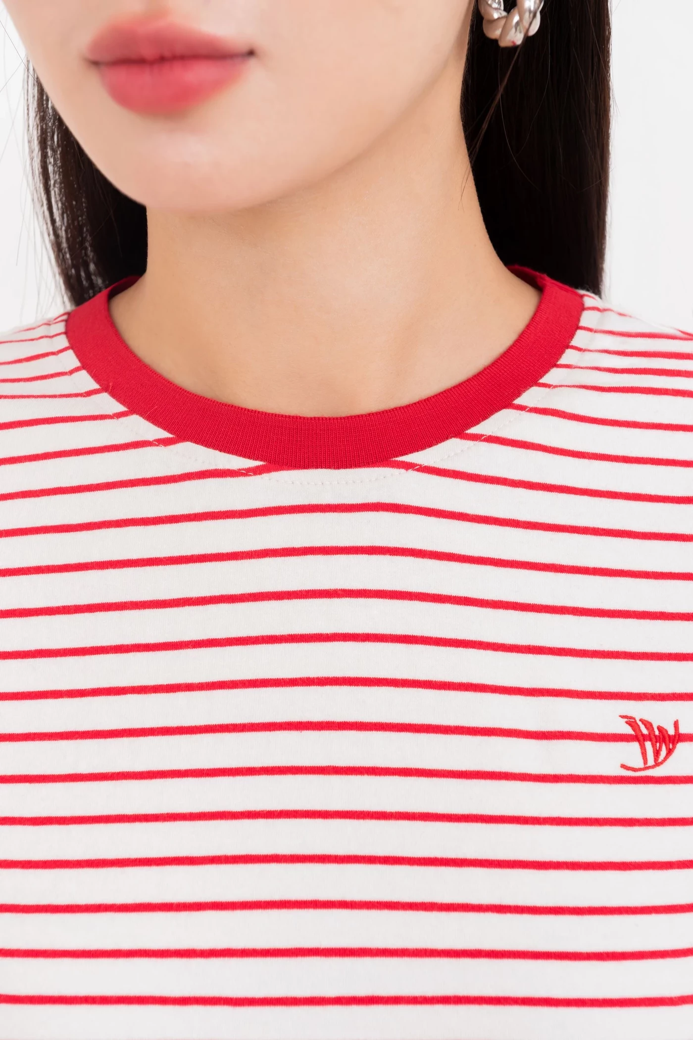 Red Striped T Shirt - Áo thun kẻ cotton