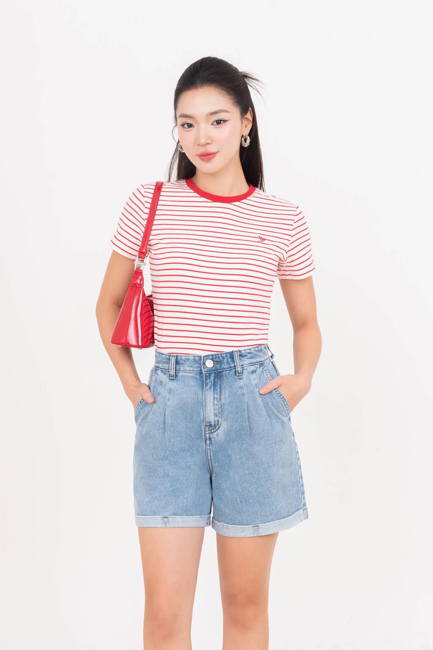 Red Striped T Shirt - Áo thun kẻ cotton