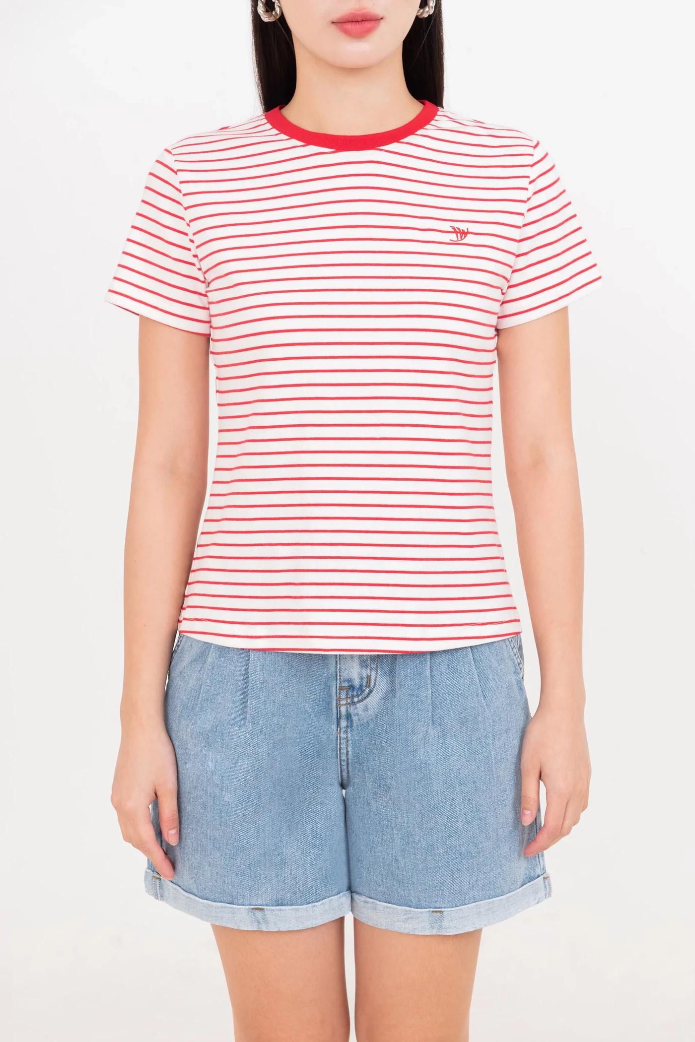 Red Striped T Shirt - Áo thun kẻ cotton
