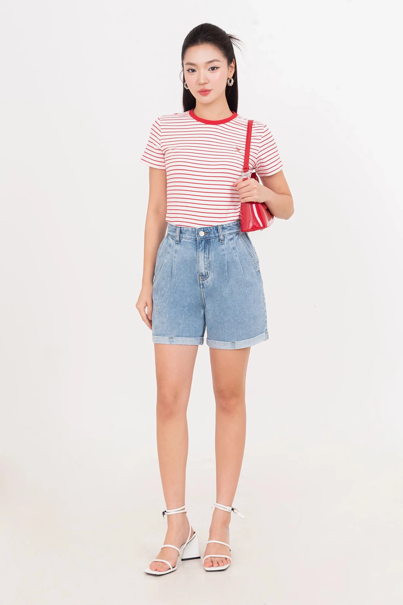 Red Striped T Shirt - Áo thun kẻ cotton