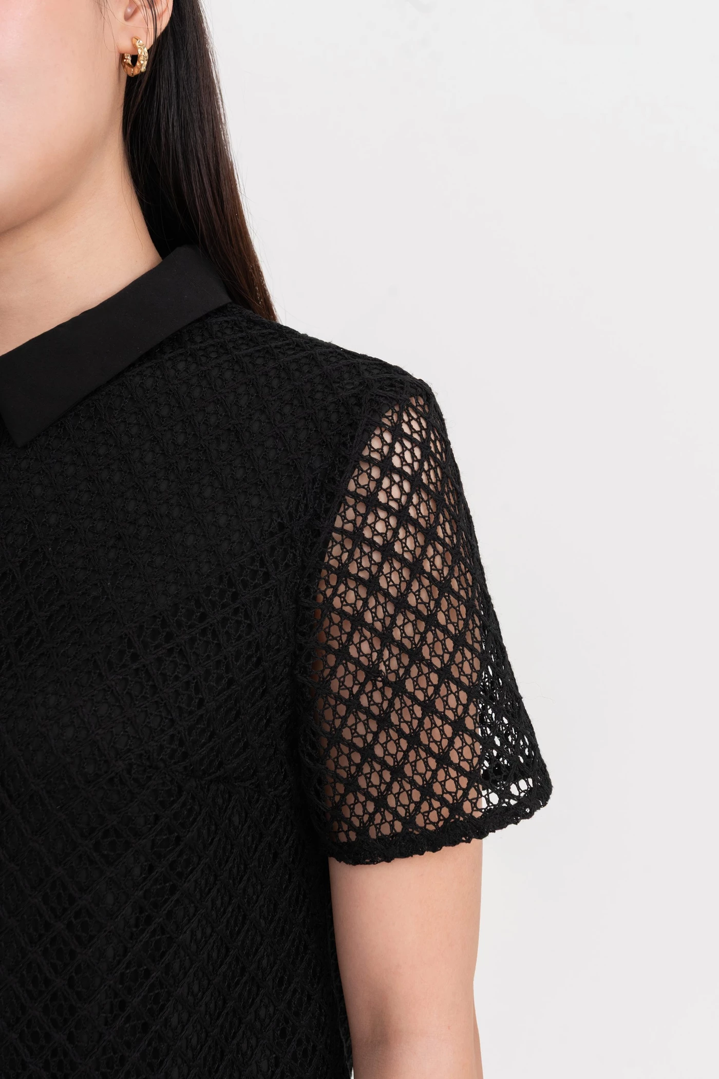 Áo cánh Polo phối ren