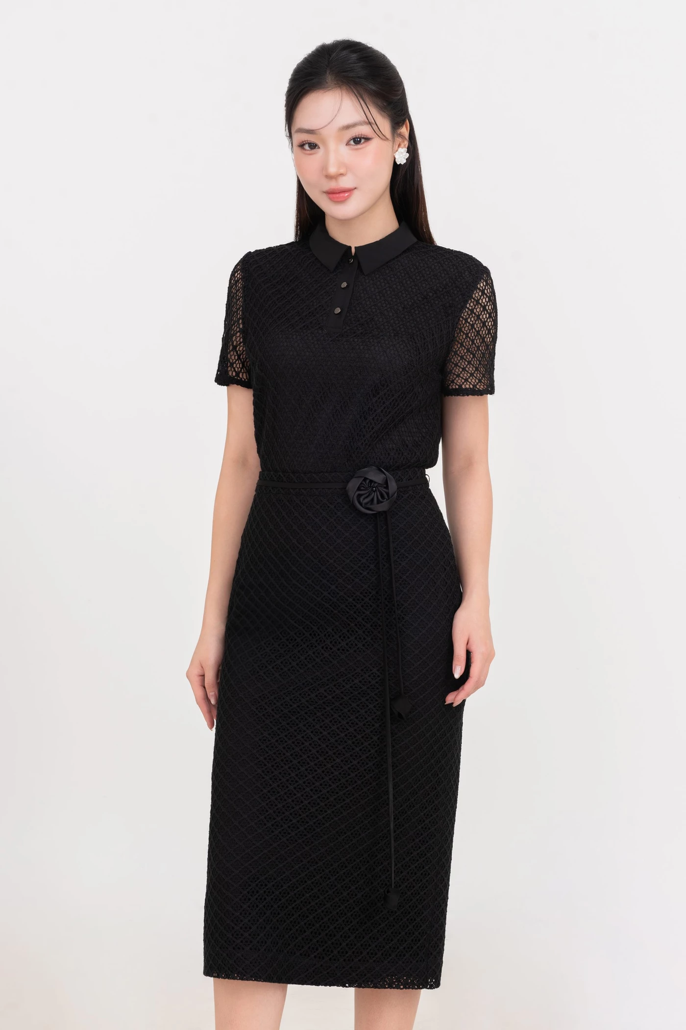 Áo cánh Polo phối ren