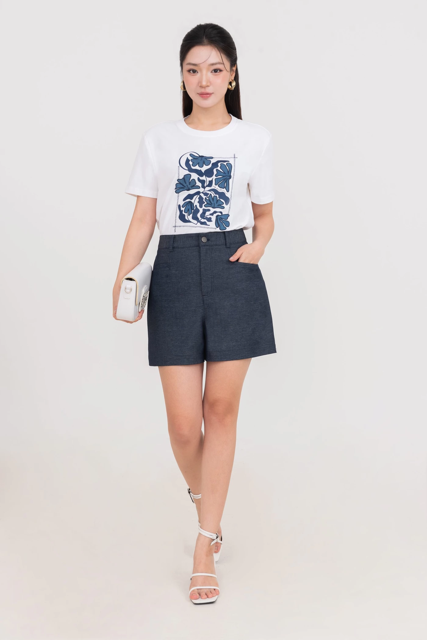 Quần shorts suông Softden