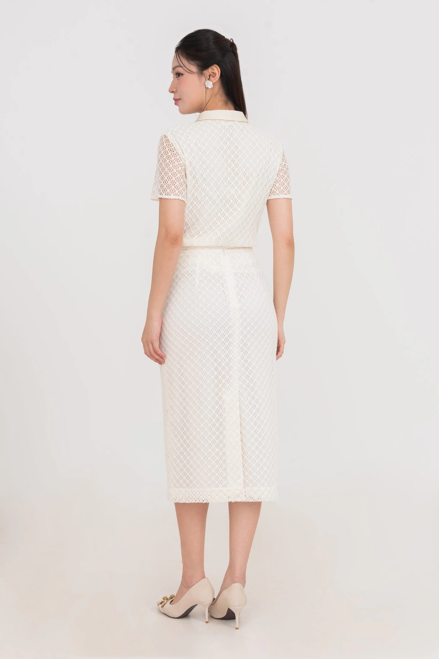 Áo cánh Polo phối ren