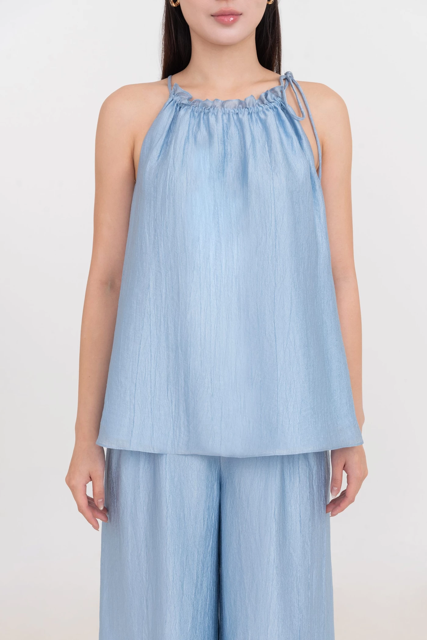 Áo kiểu buộc dây Blue Horizon