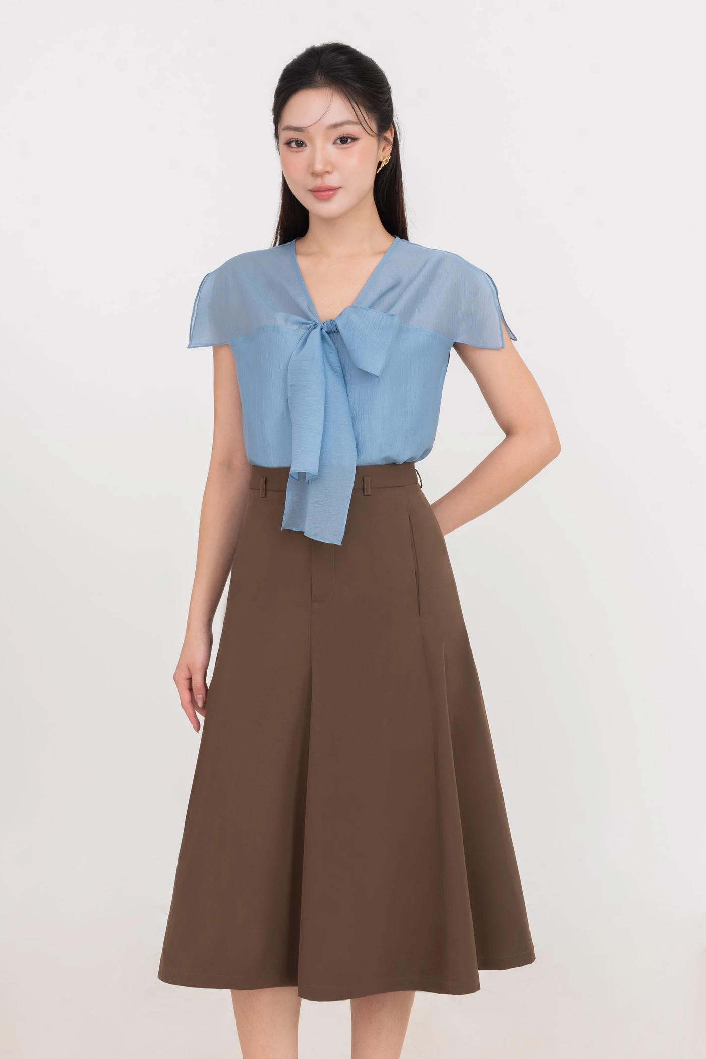 Chân váy nâu Choco