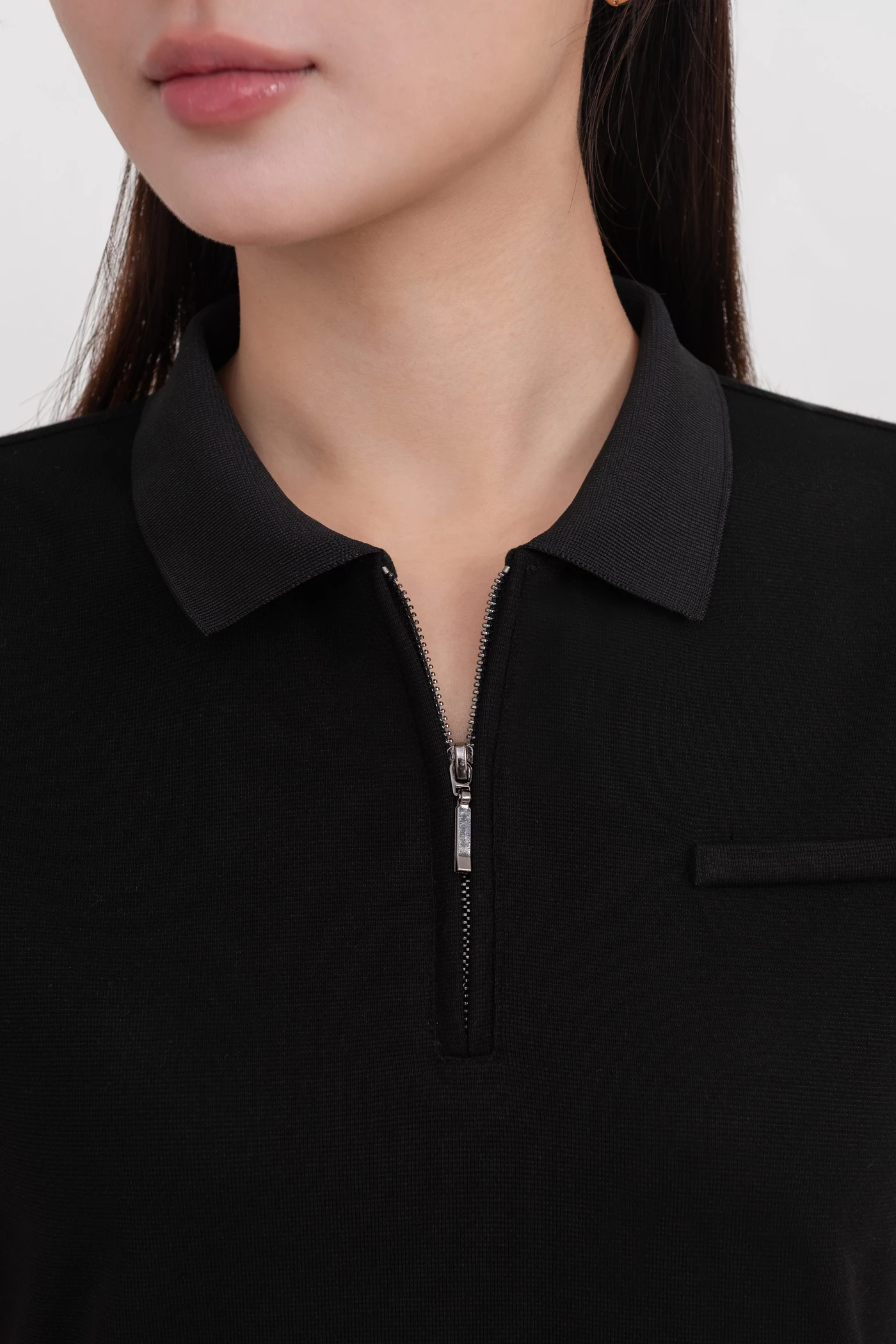 Áo Polo mix cổ khóa