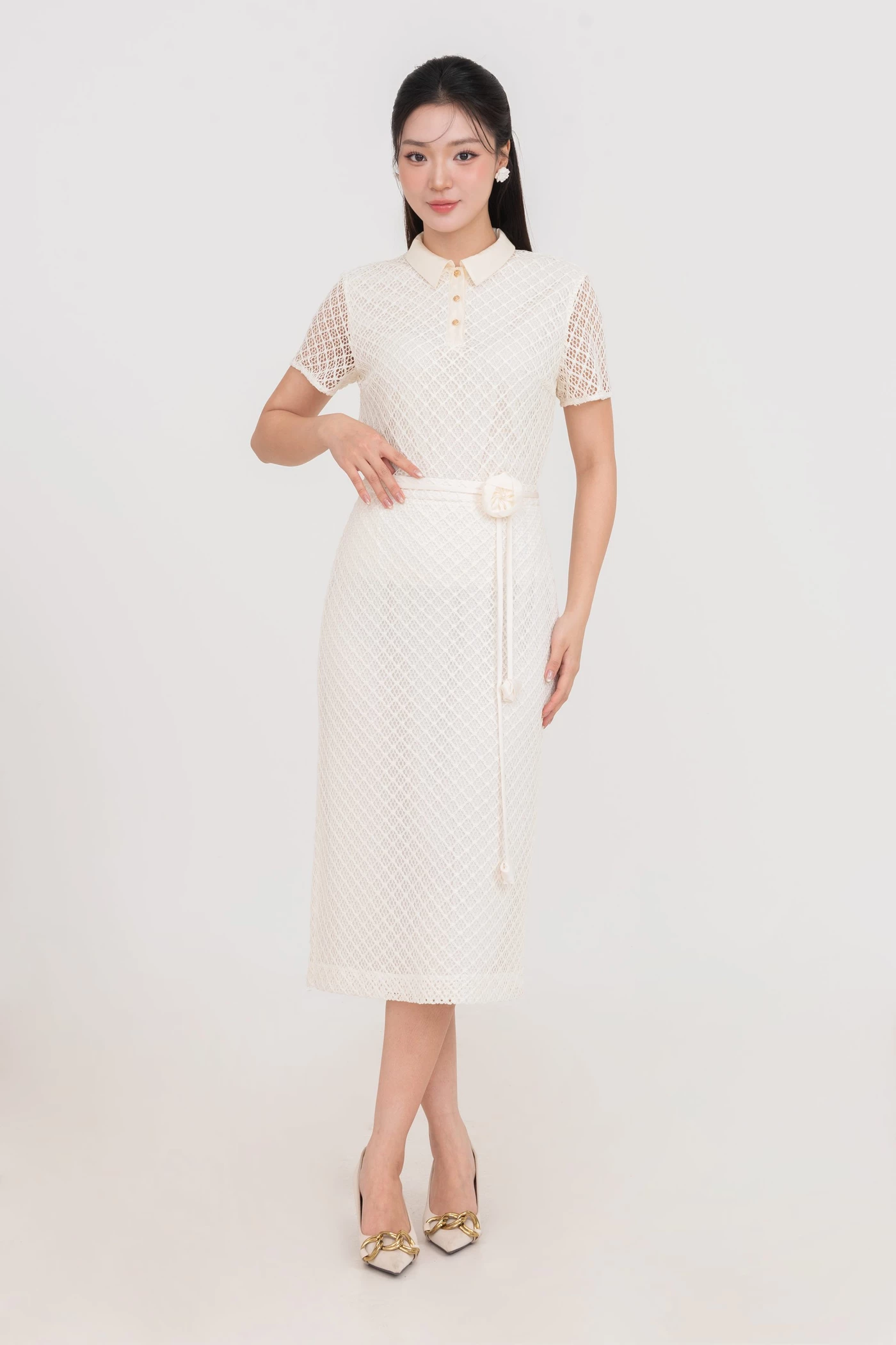 Áo cánh Polo phối ren