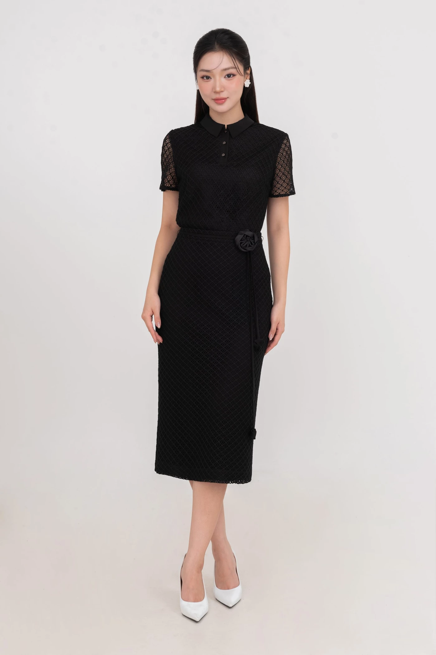 Áo cánh Polo phối ren