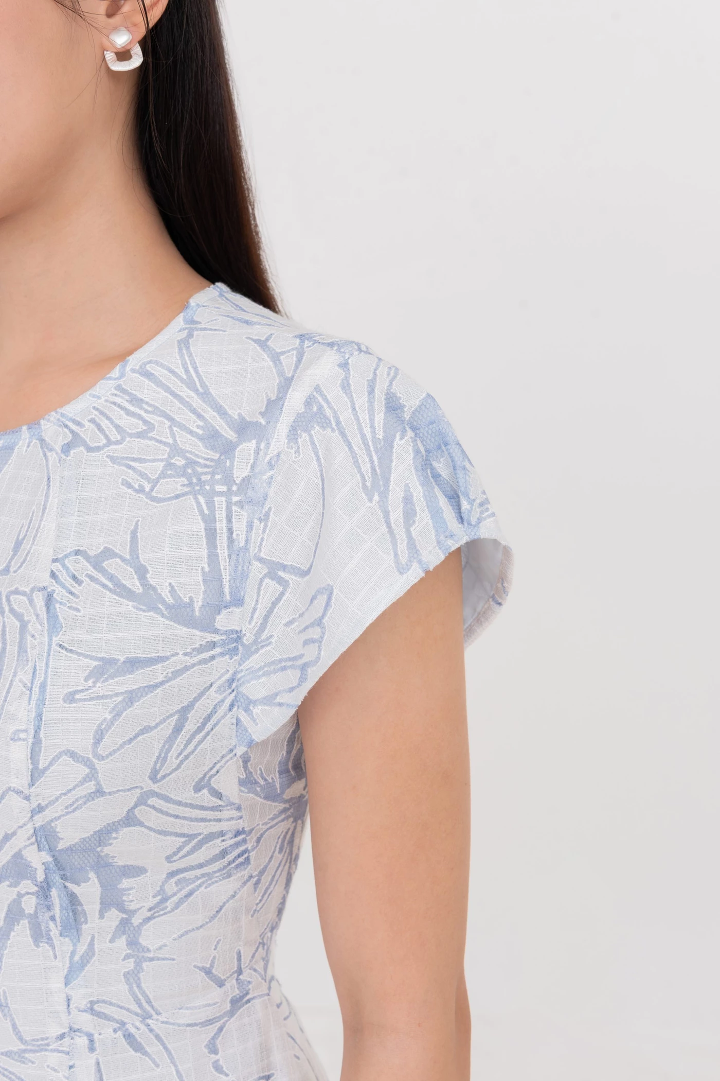 Đầm xòe họa tiết Ocean Whisper