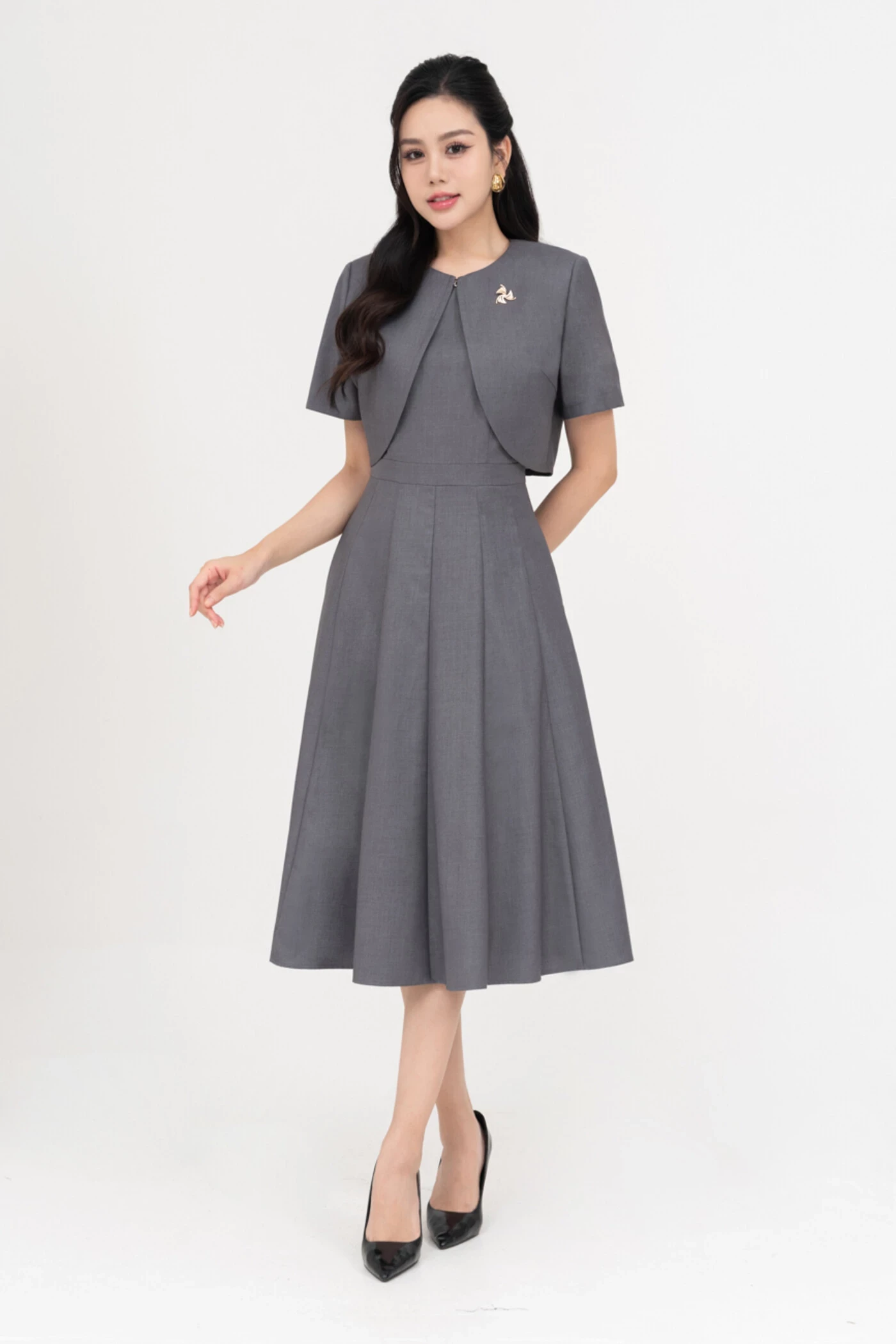 Đầm xòe công sở Peony