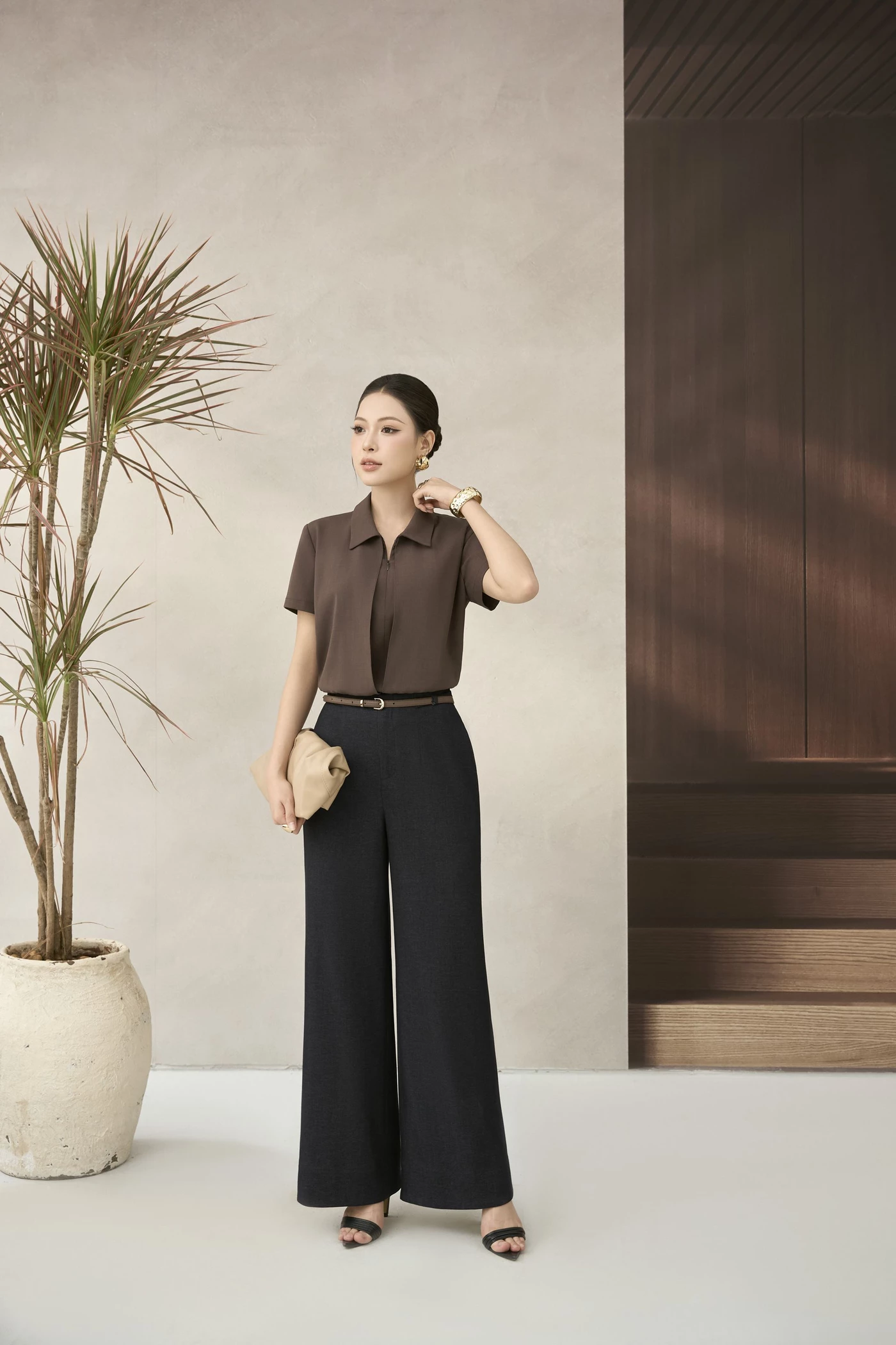 Áo sơ mi bo gấu Horizon