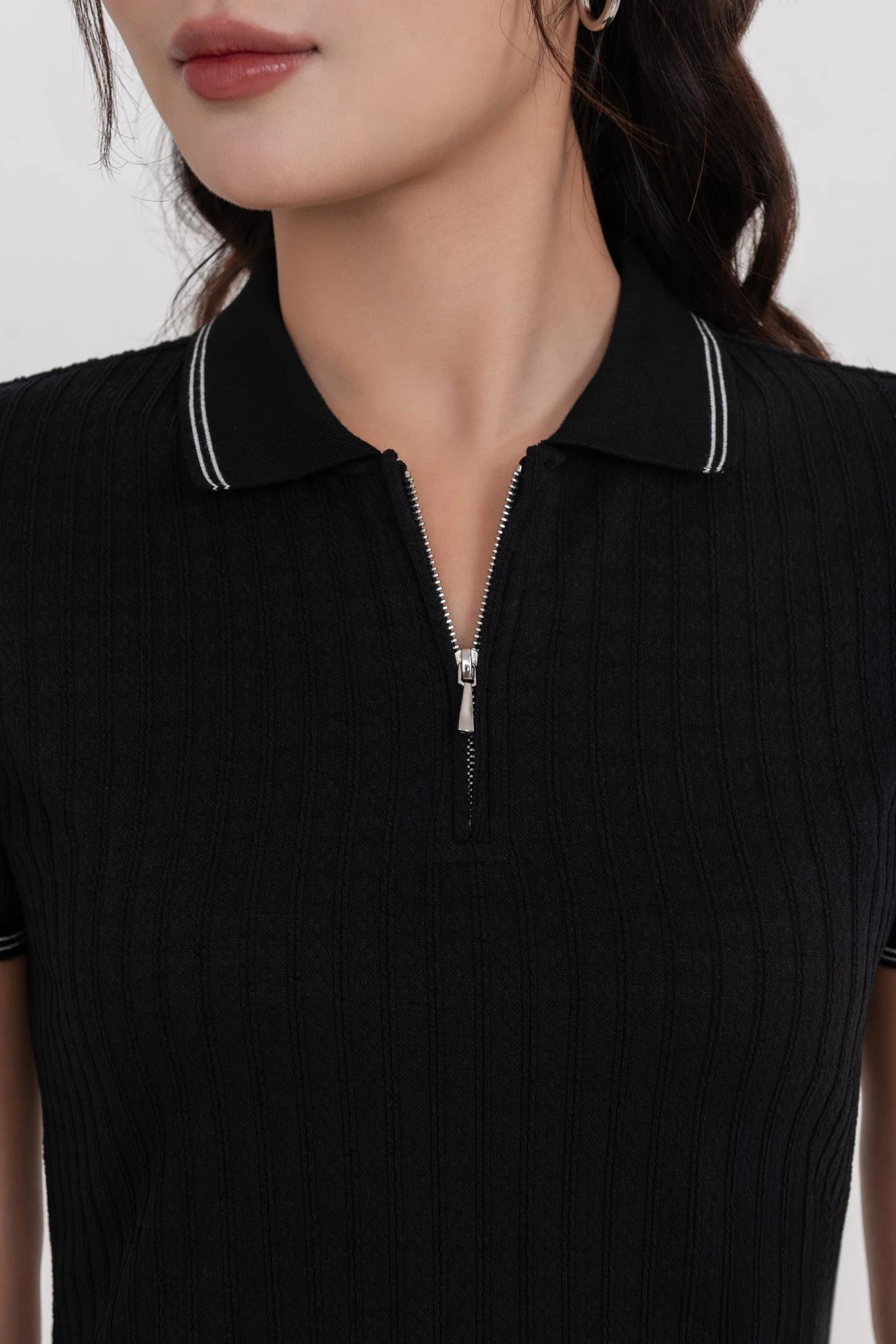 Áo thun Polo ôm mix khóa