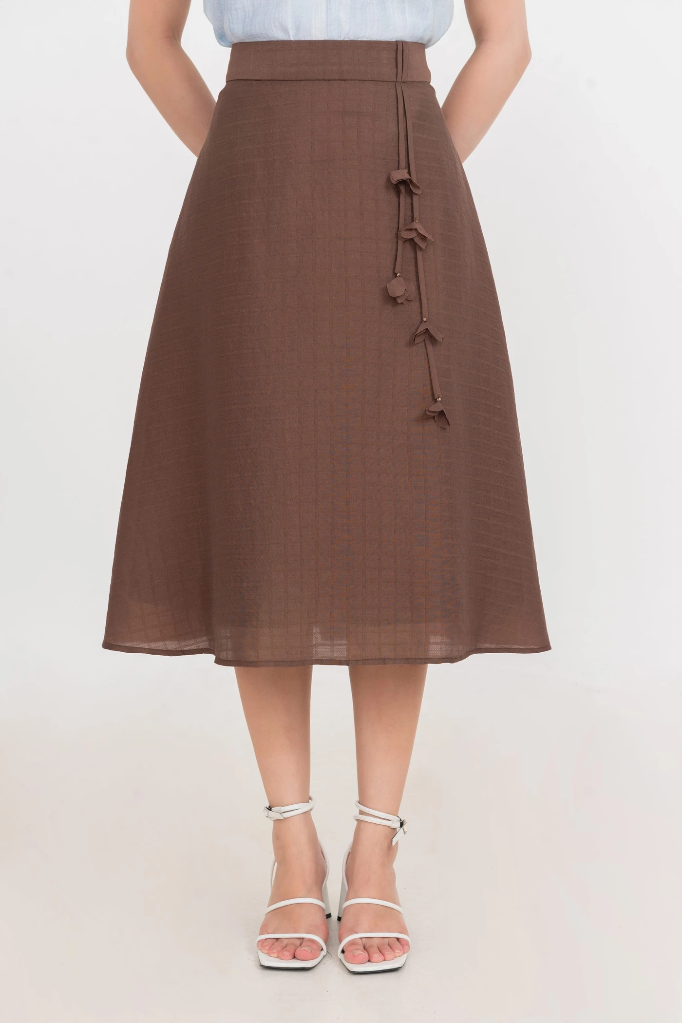 Chân váy lụa Summer Brown