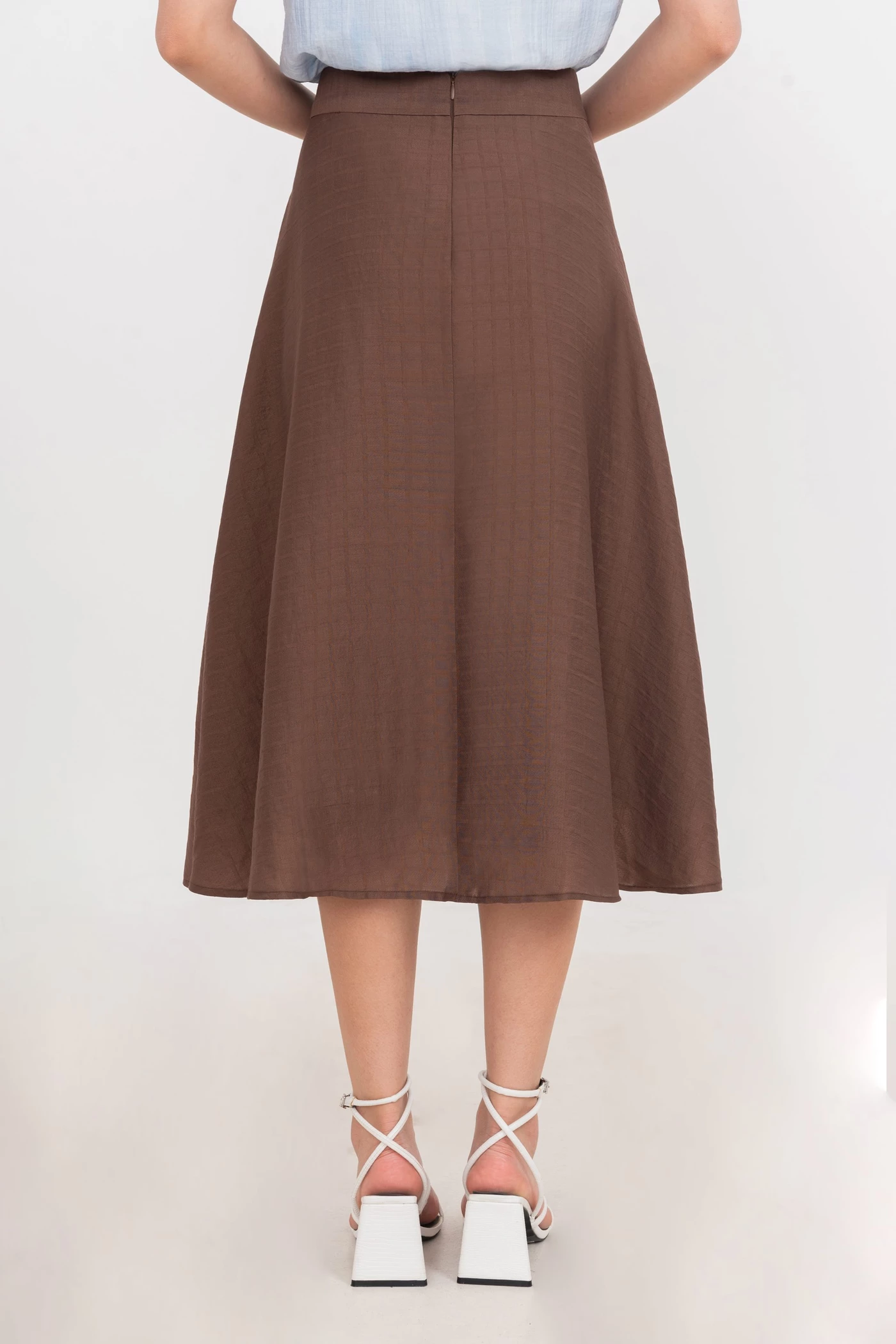 Chân váy lụa Summer Brown