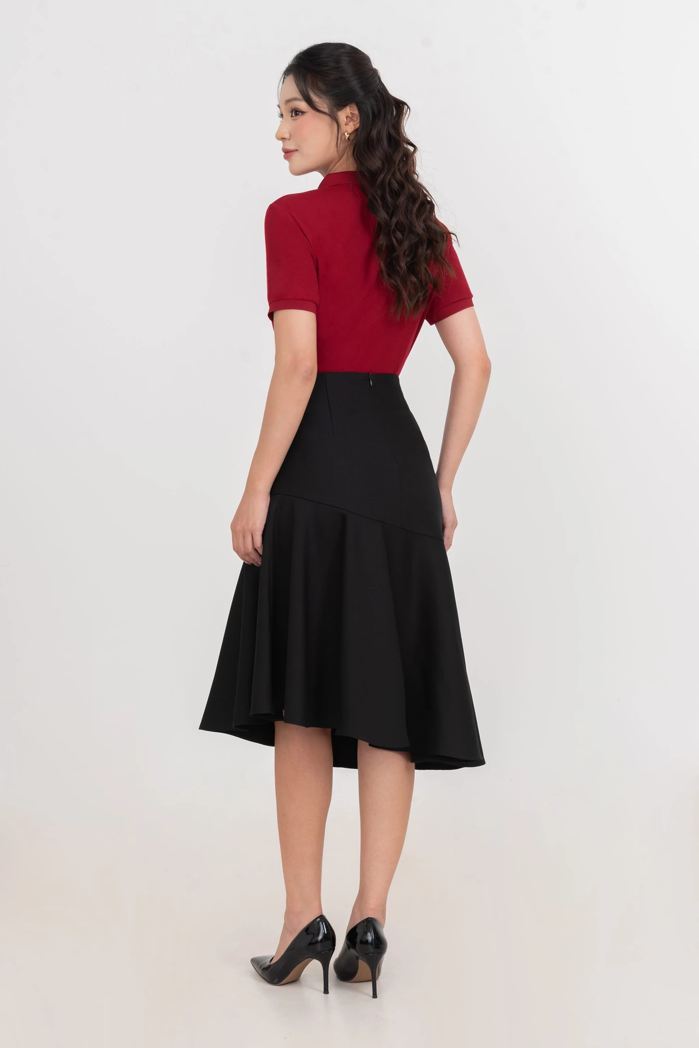 Áo Polo mix cổ khóa