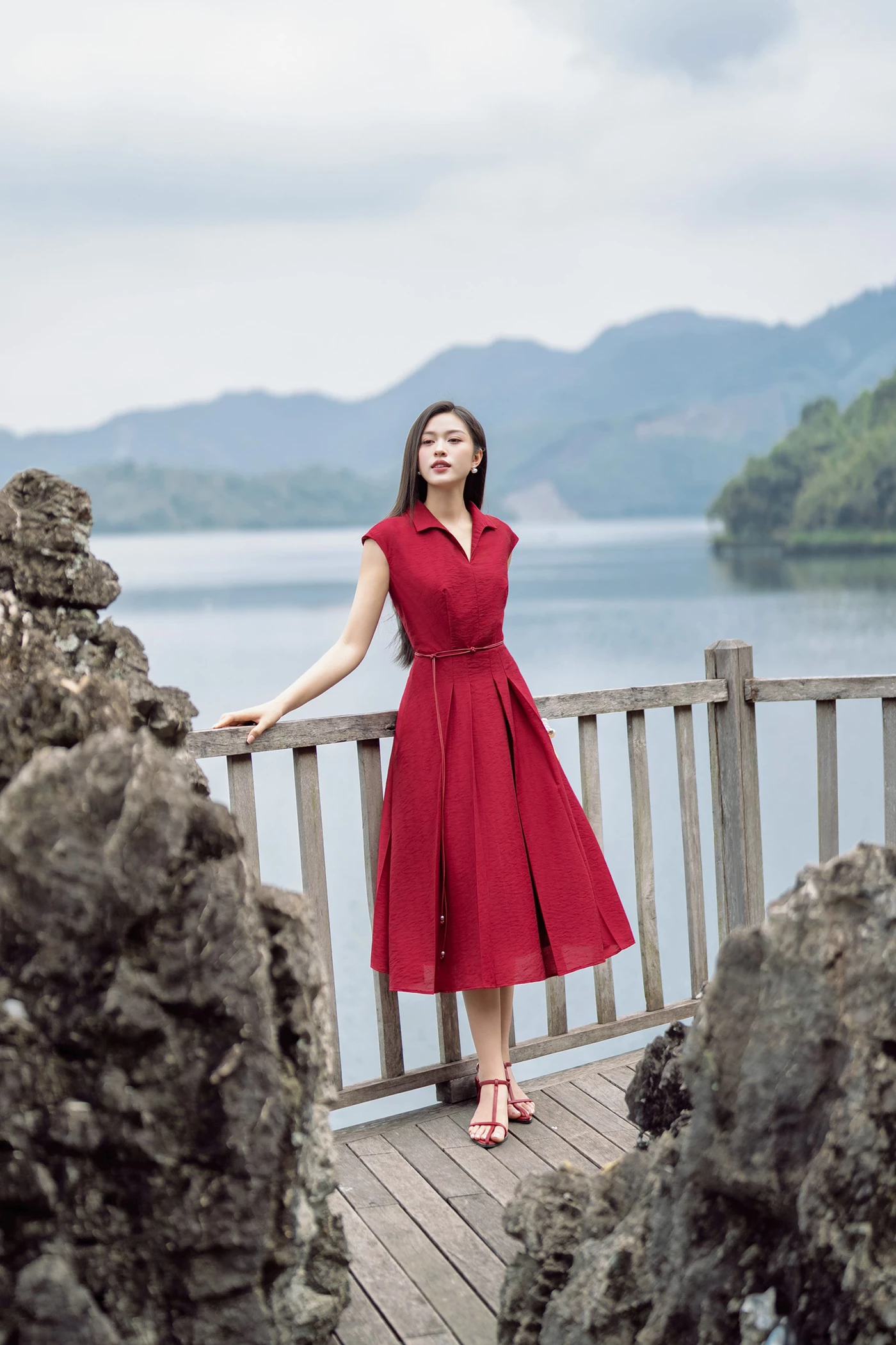 Đầm xòe Scarlet Lake