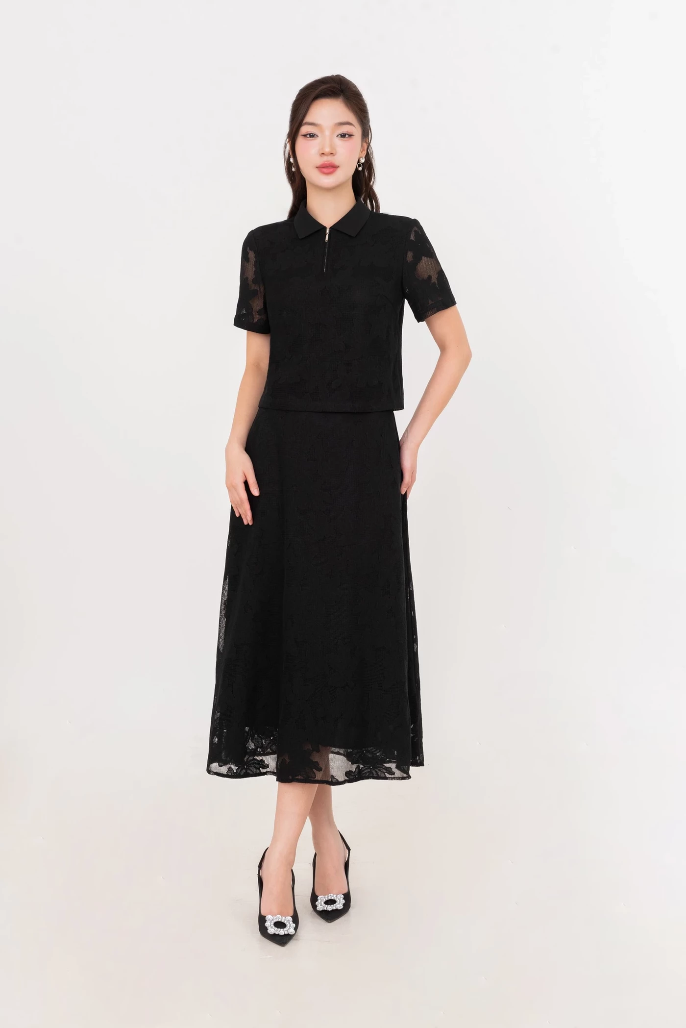 Mystic Veil Blouse - Áo ren cổ đức