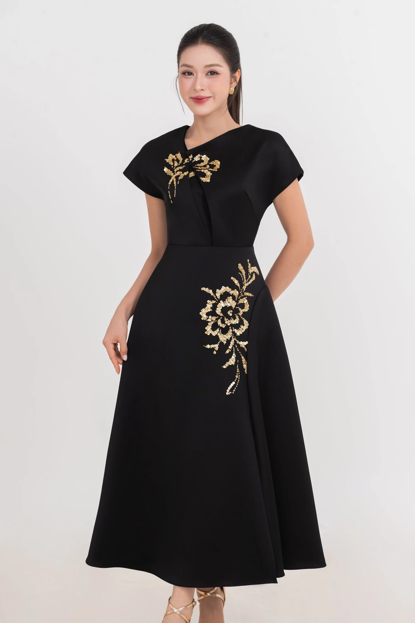 Đầm dạ hội xòe Organza