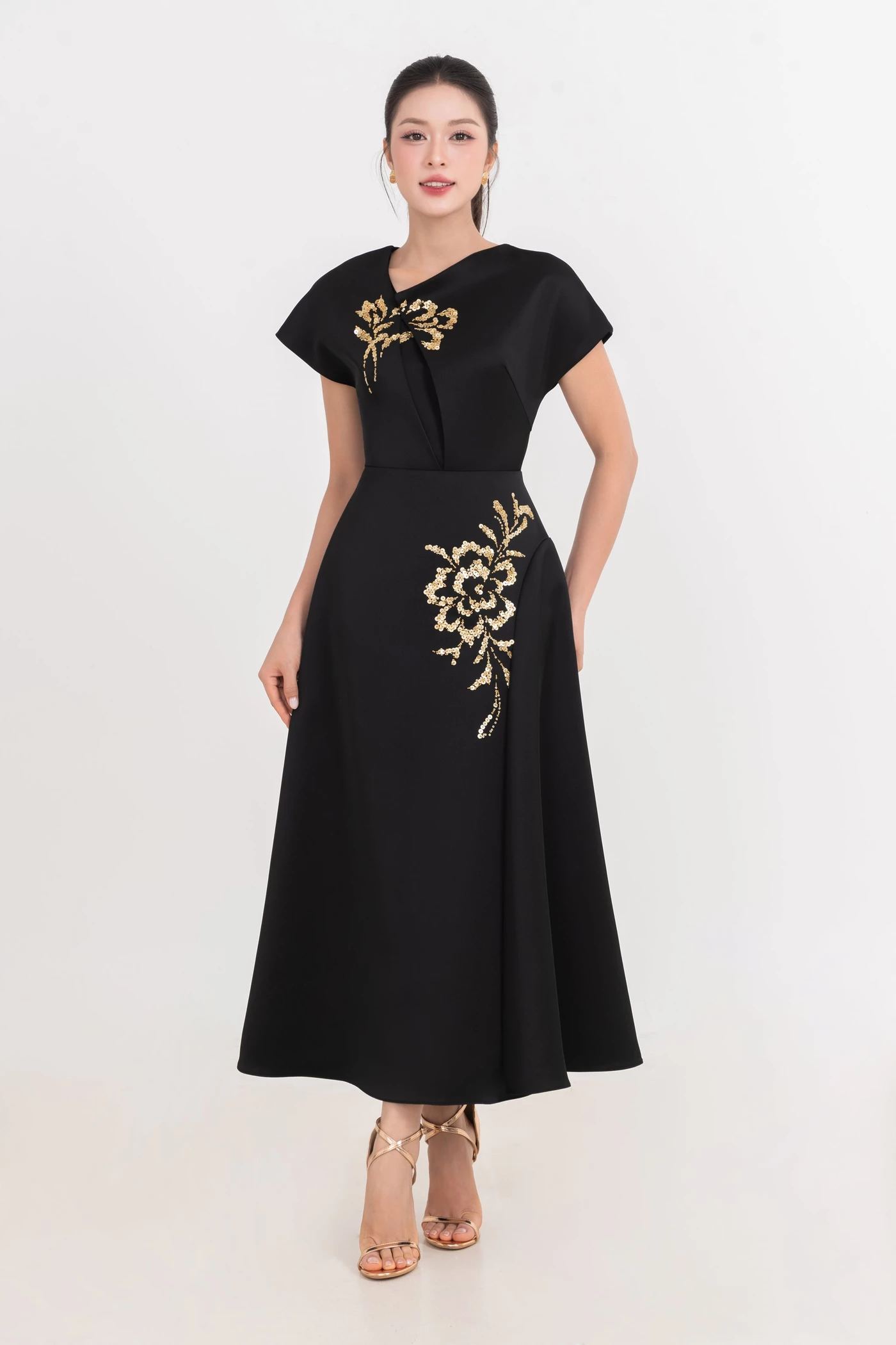 Đầm dạ hội xòe Organza