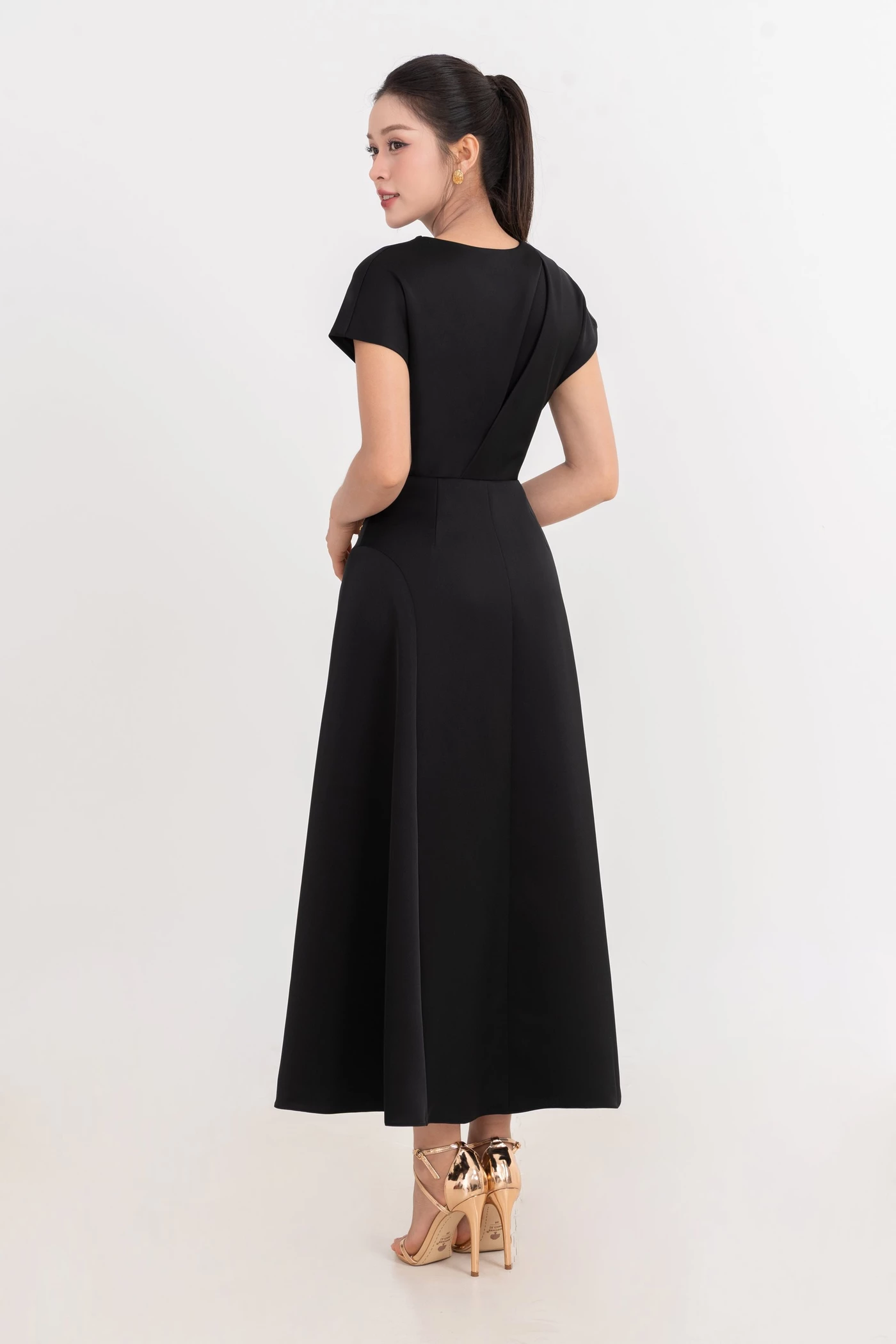 Đầm dạ hội xòe Organza