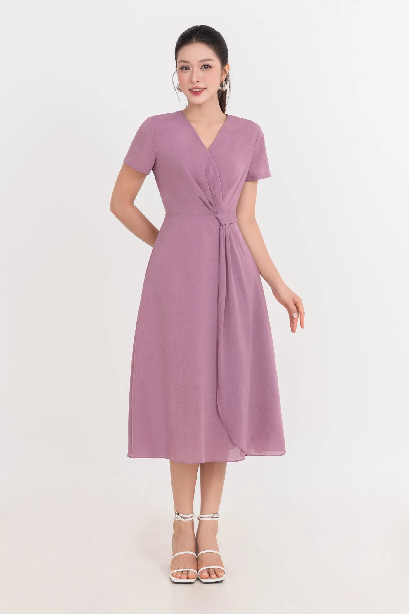 Đầm lụa Lavender Flow