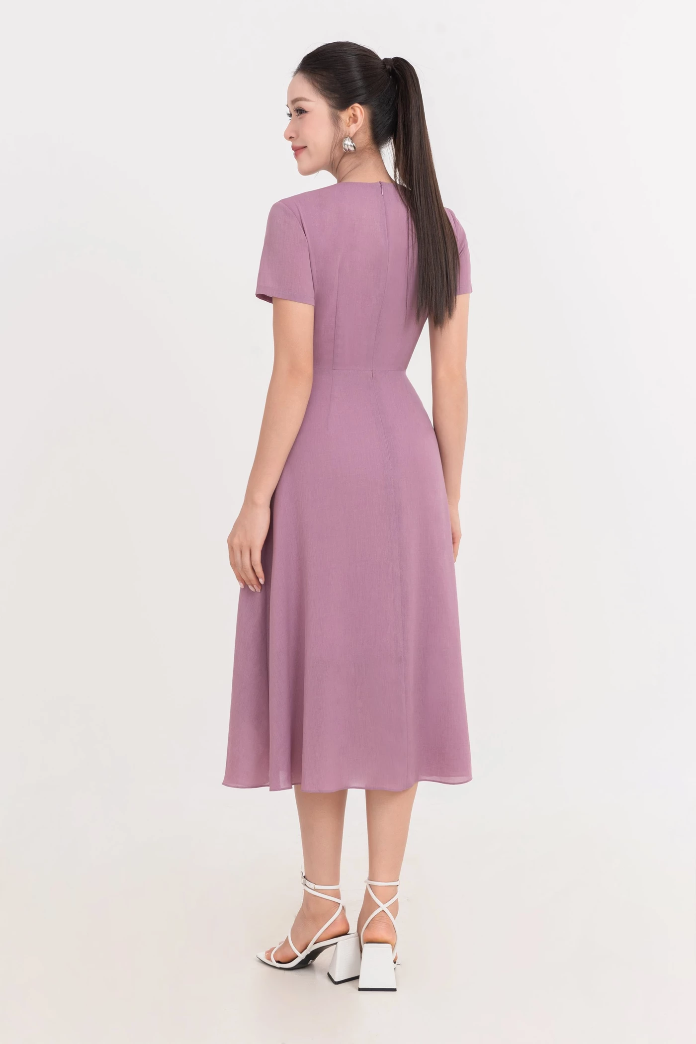Đầm lụa Lavender Flow