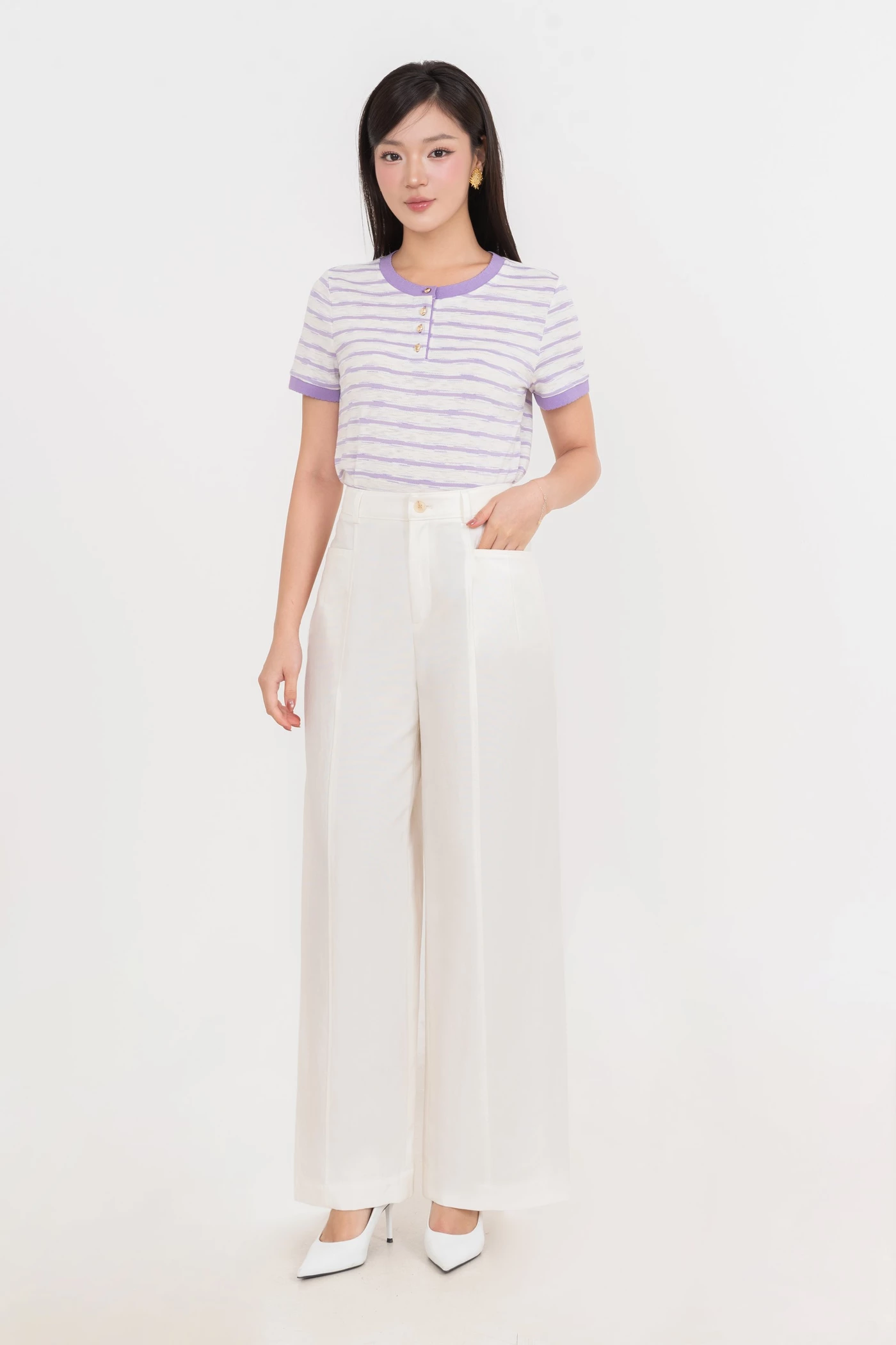 Áo thun kẻ Cotton