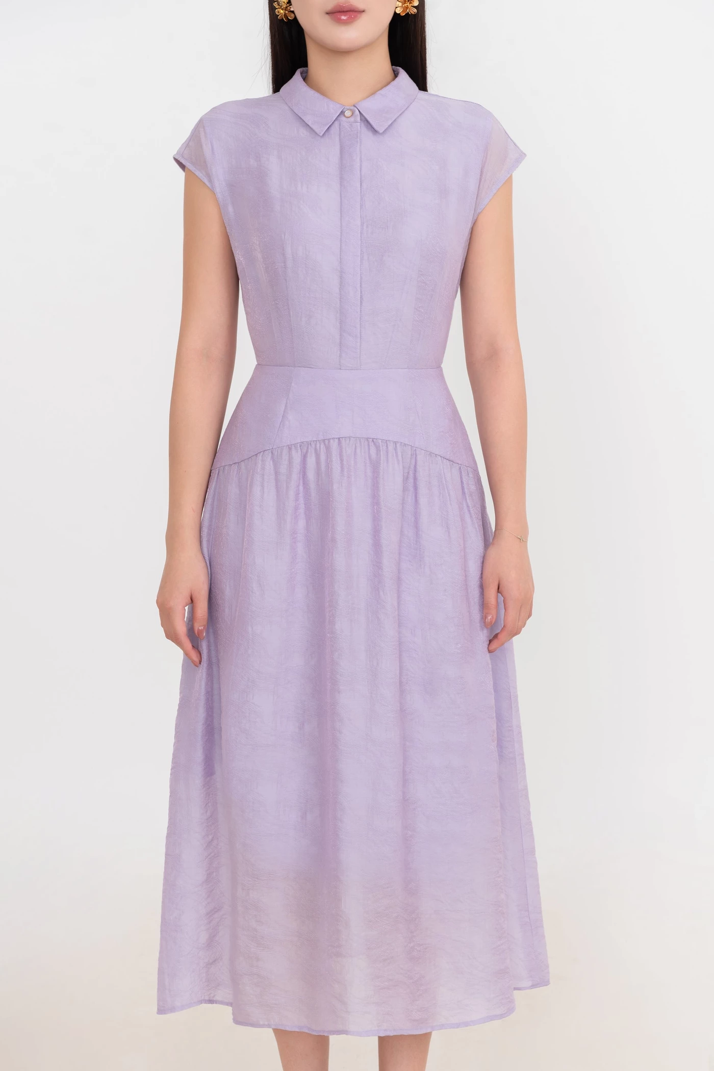 Đầm lụa Violet Elegance