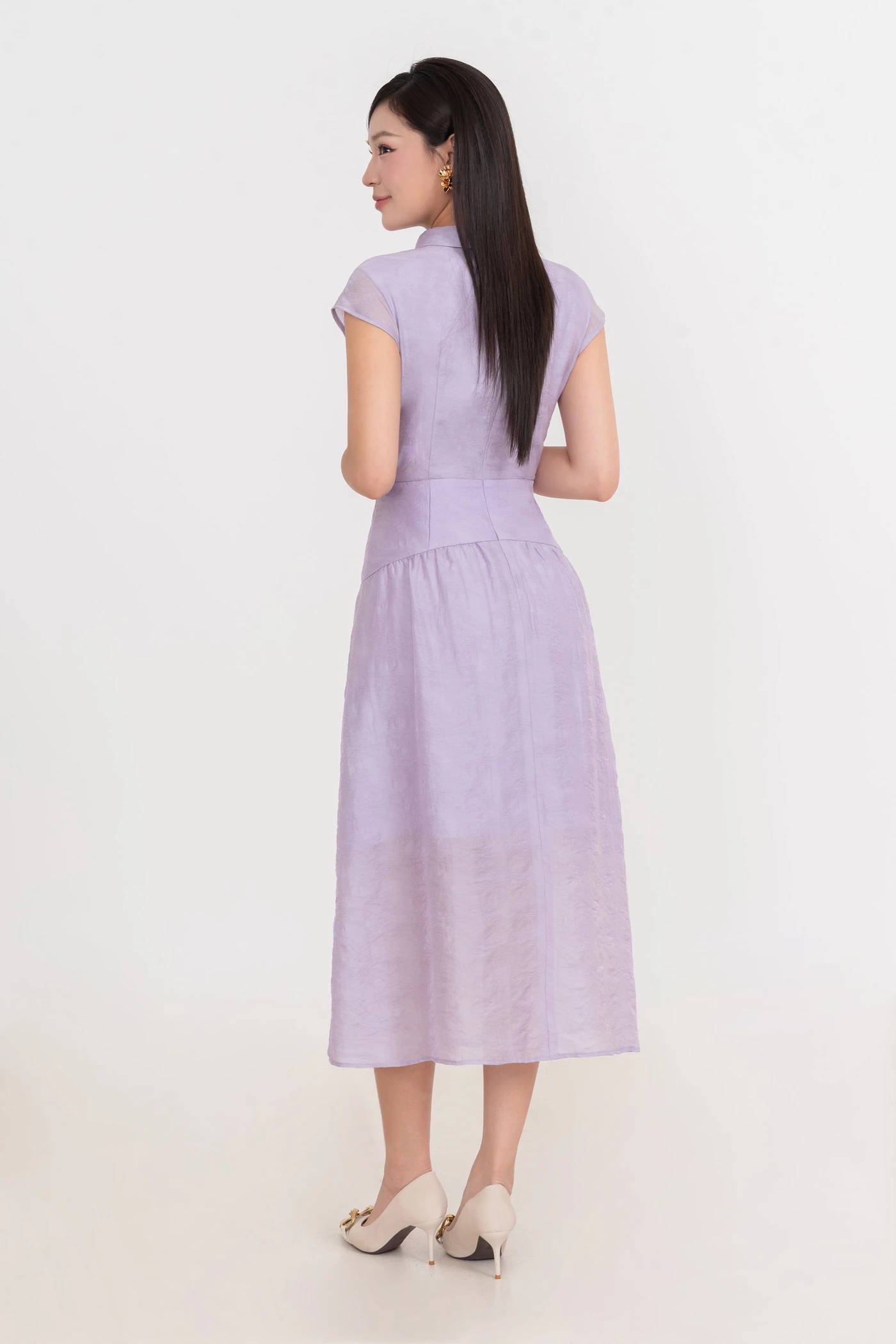 Đầm lụa Violet Elegance